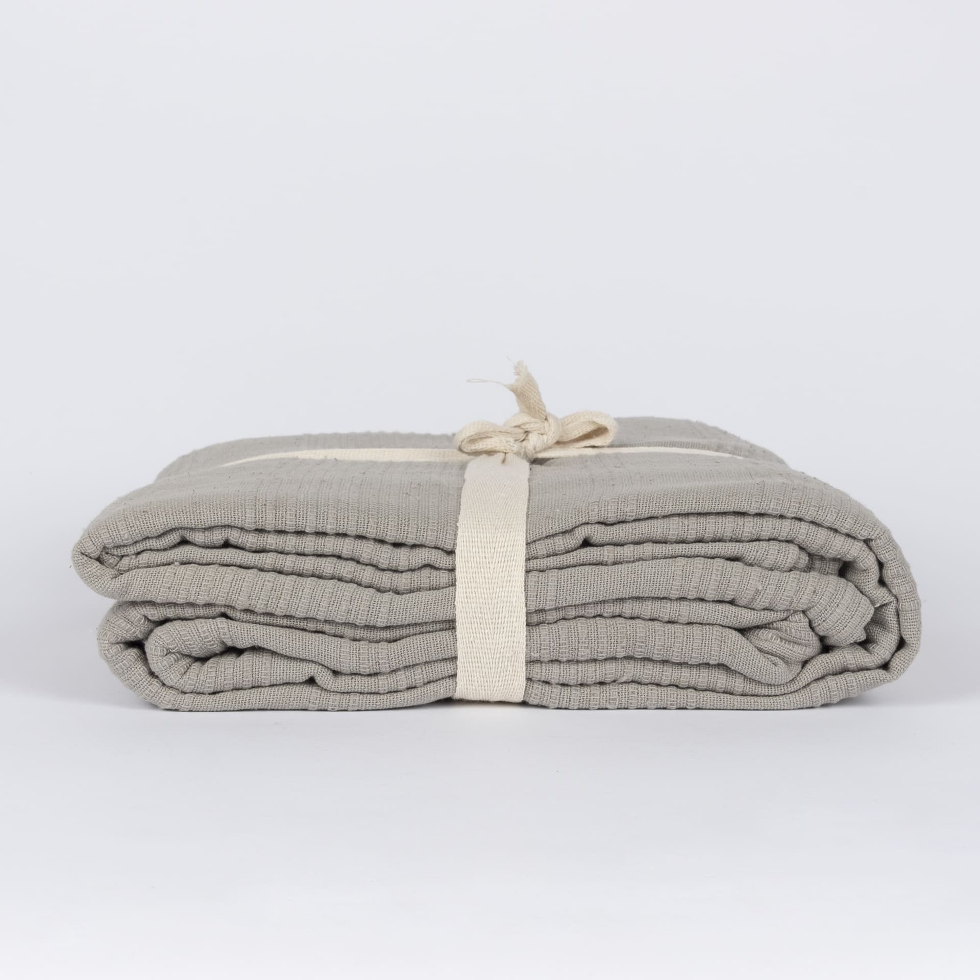 Colcha de algod&oacute;n gris Siva 240x250cm