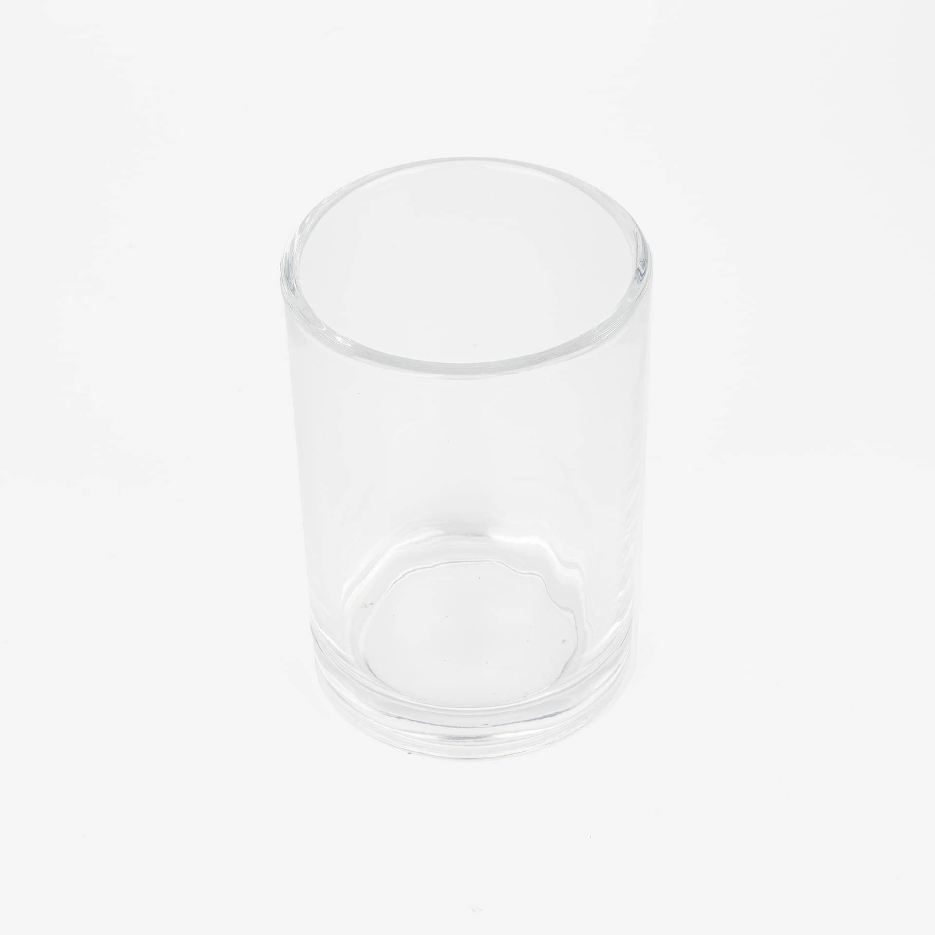 Vaso portacepillos de vidrio blanco Circle