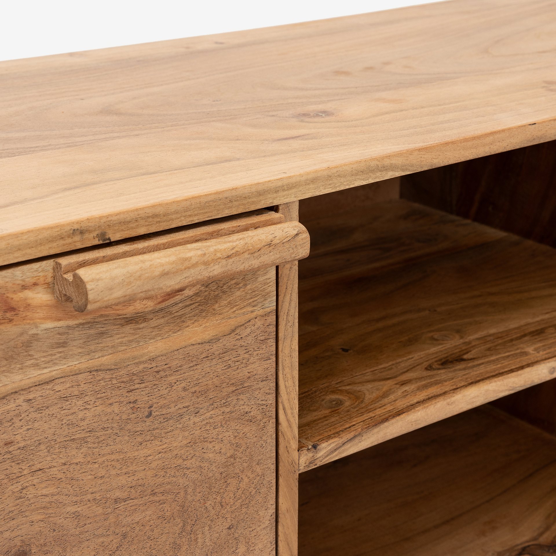 Mueble de TV de madera de acacia Attic 160x40x55cm Clau&Chloe