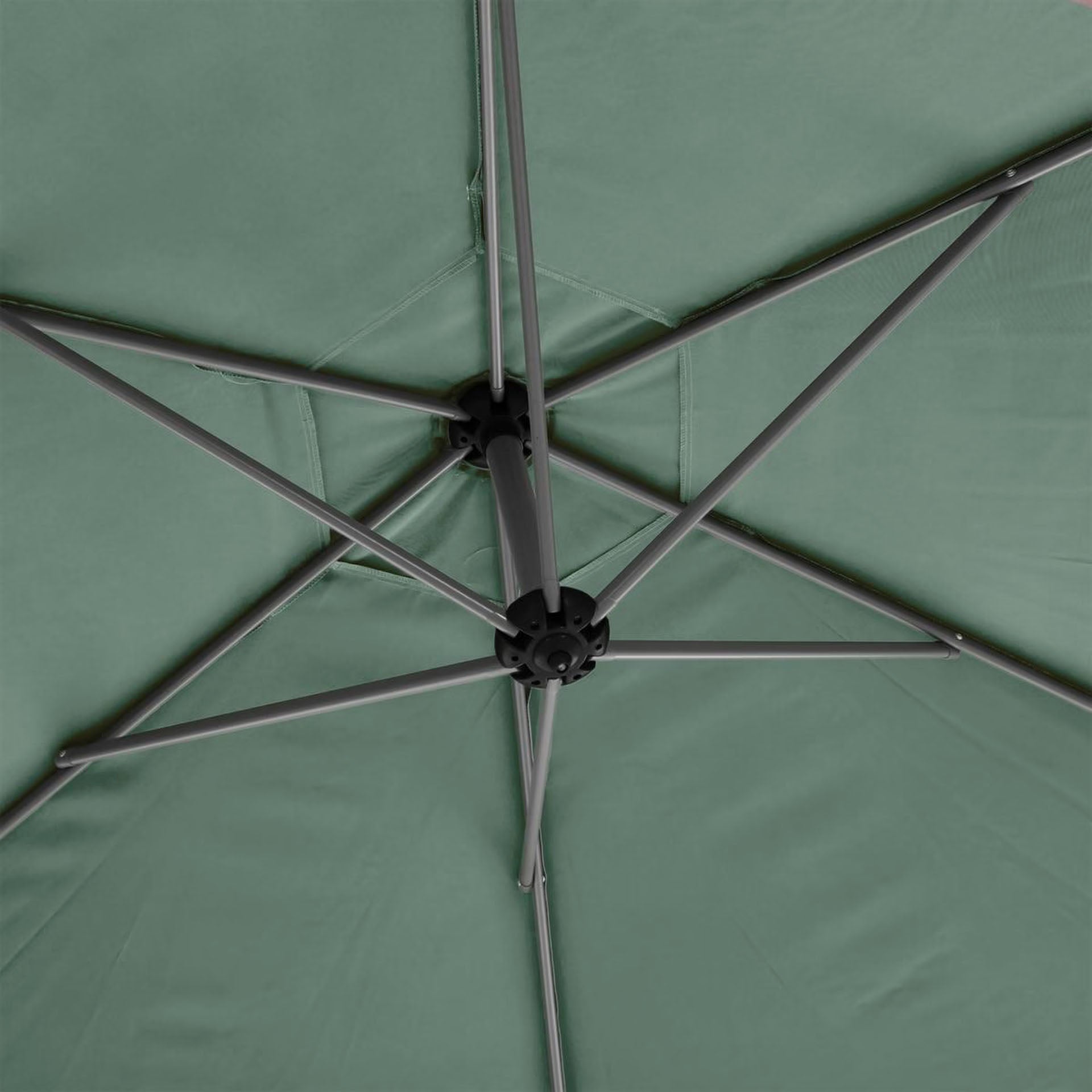 Parasol basculante de acero inoxidable verde Maui 300cm