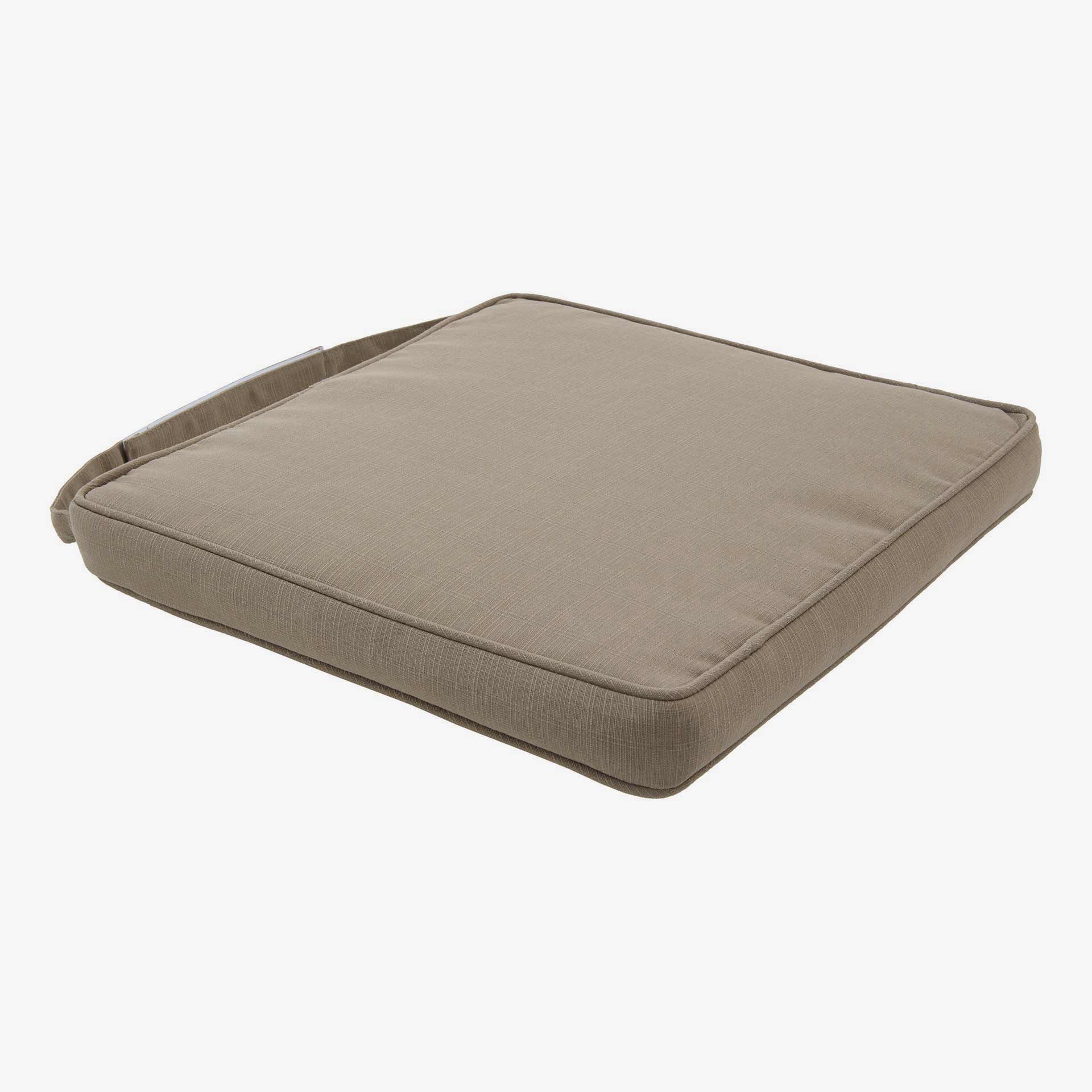 Cojin para silla de jard&iacute;n con velcro caf&eacute; Kairo 40x40cm