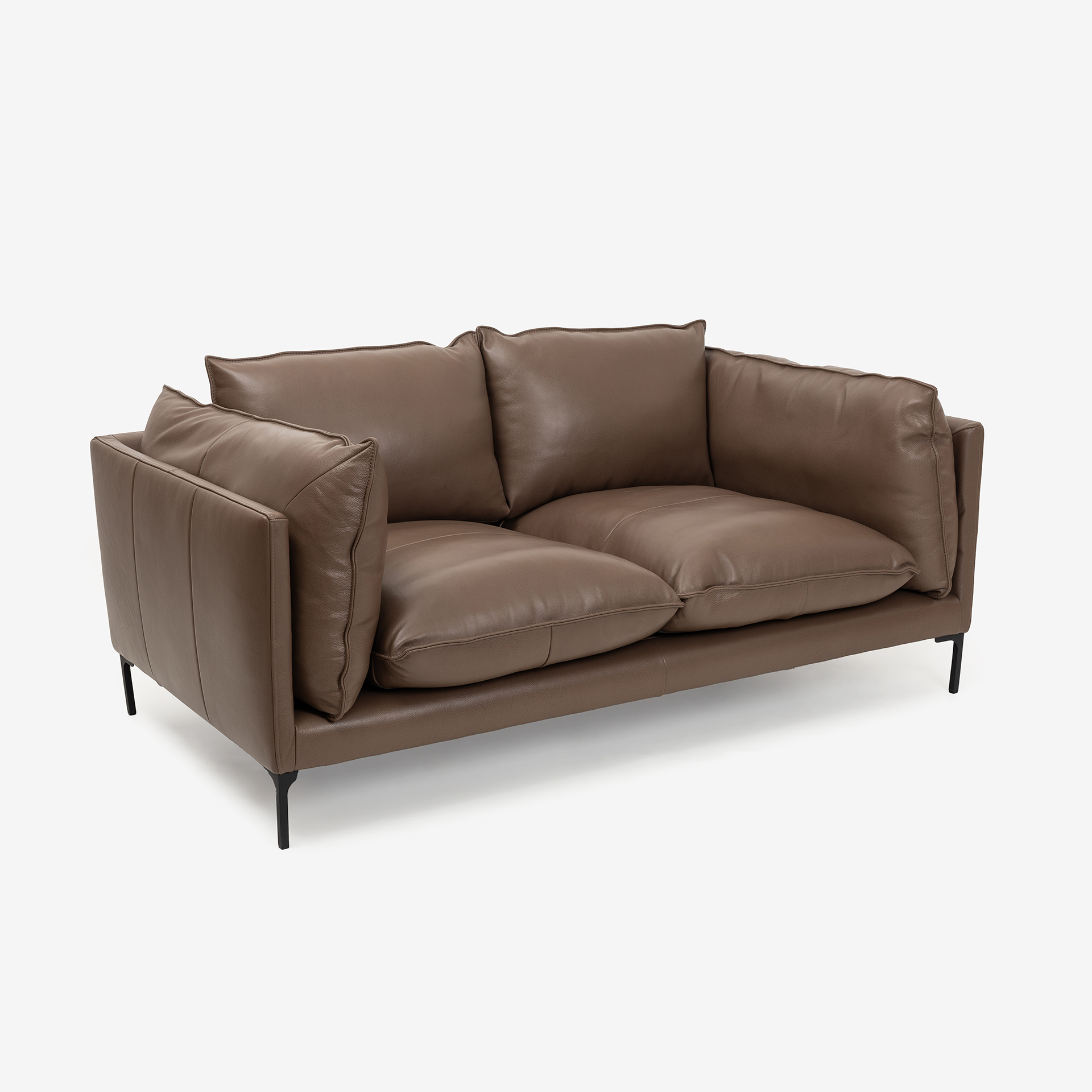 Sof&aacute; de 2 plazas caf&eacute; Evitas 176x98x78cm