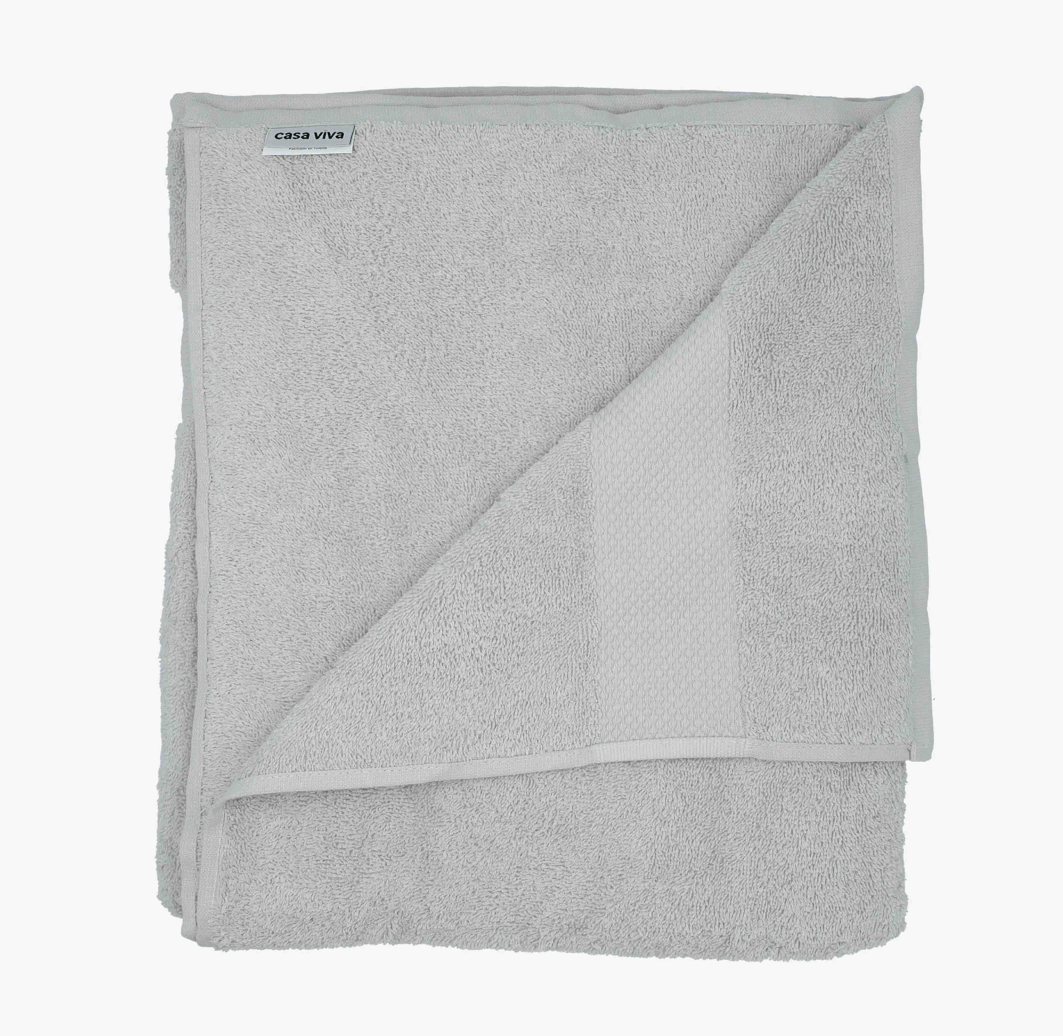 Toalla de ba&ntilde;o de algod&oacute;n 100% gris Armon&iacute;a 100x150cm - 500 g/m&sup2;