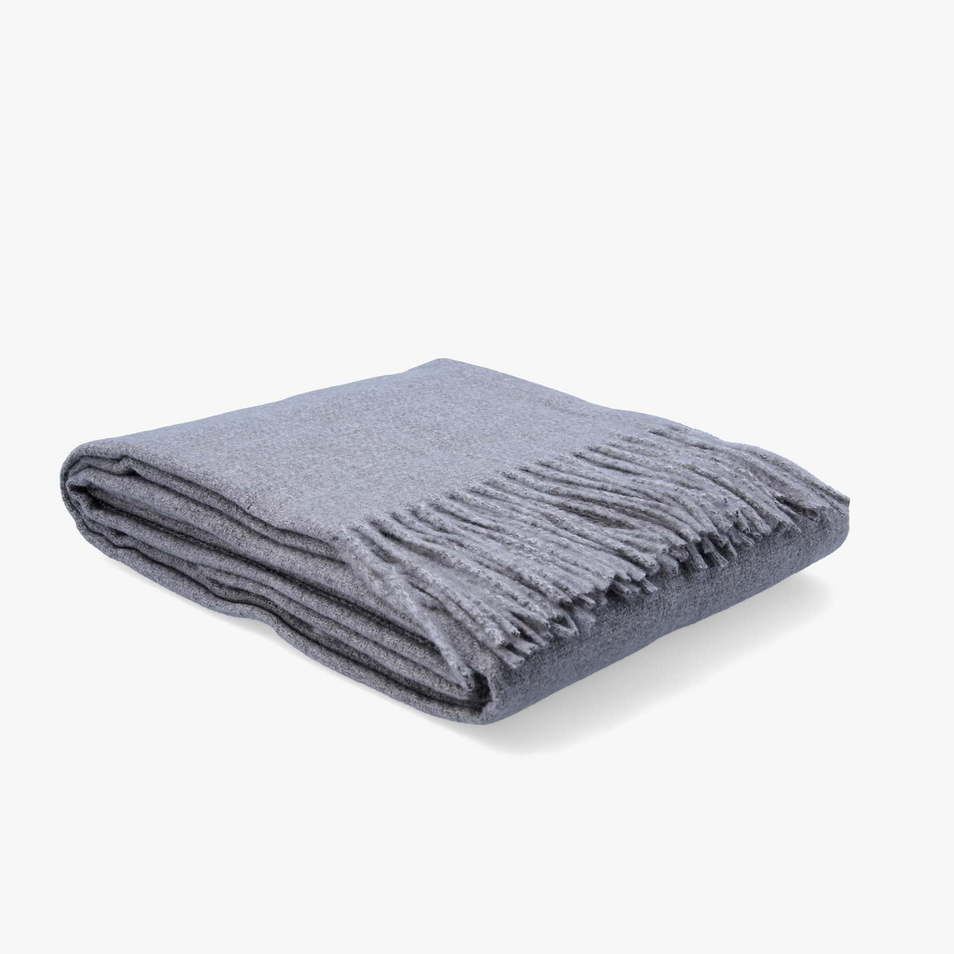 Manta efecto cashmere gris Serel 130x150cm