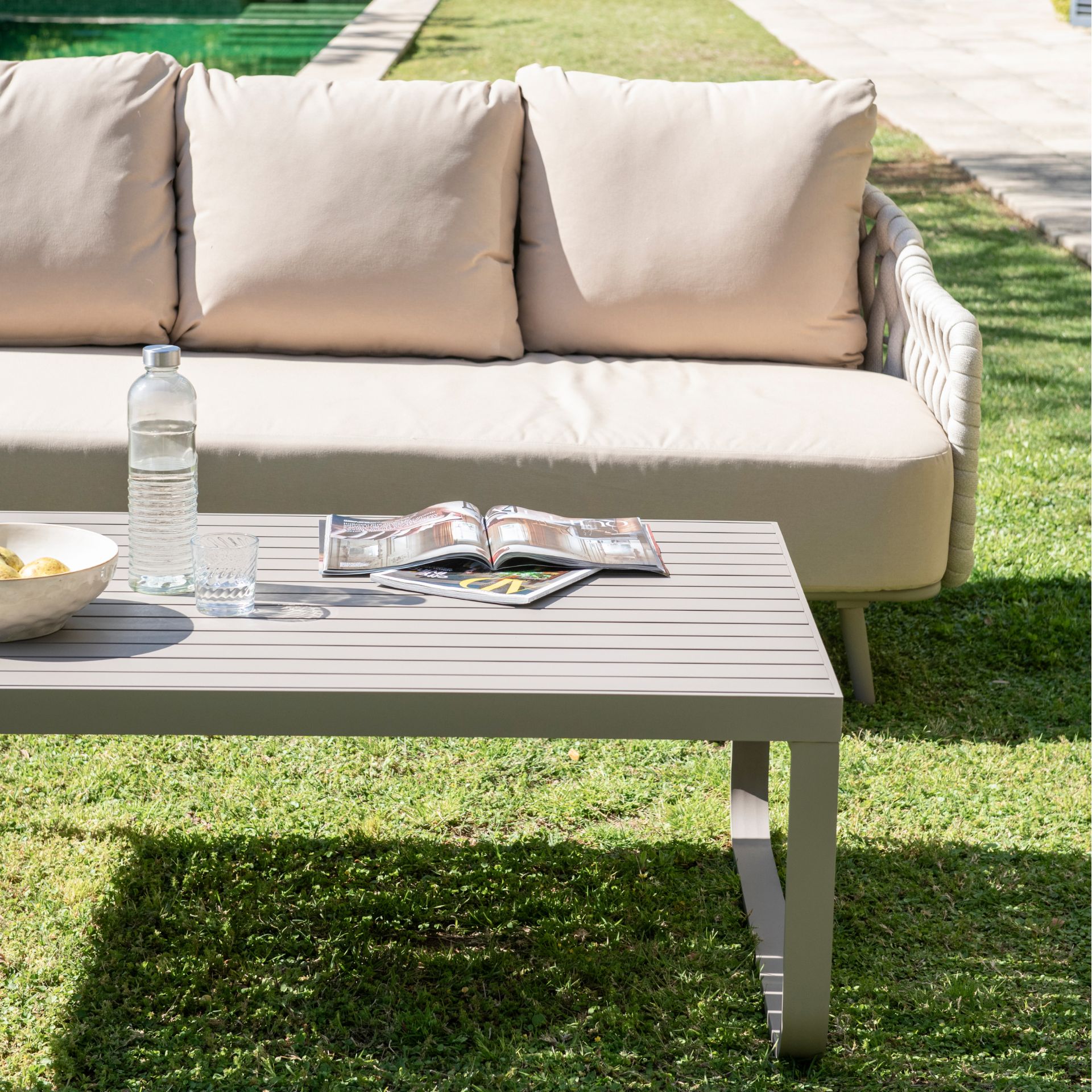 Set de jardín de 4 piezas de aluminio Icaria