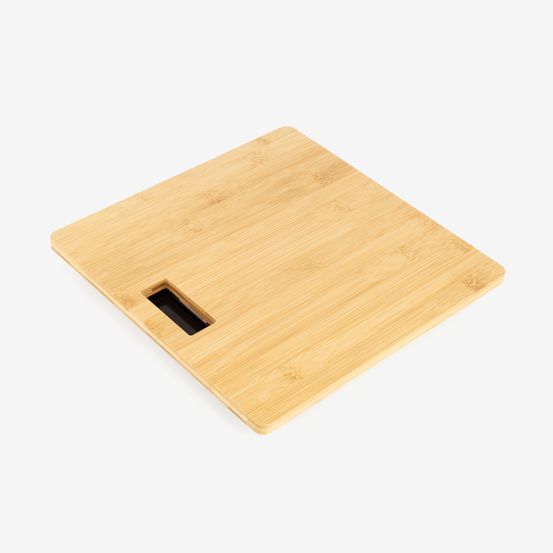 Báscula de baño de bambú 31x31x3cm
