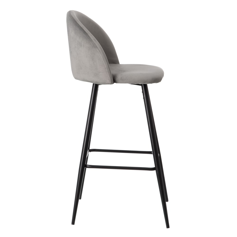 Set de 2 taburetes altos de metal gris Caleb 40x48x102cm
