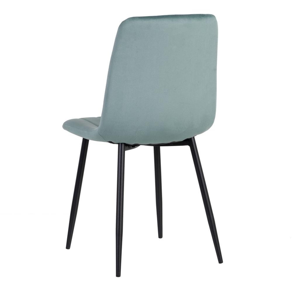 Set de 4 sillas de comedor velvet aguamarina Izabal 55x44x88cm