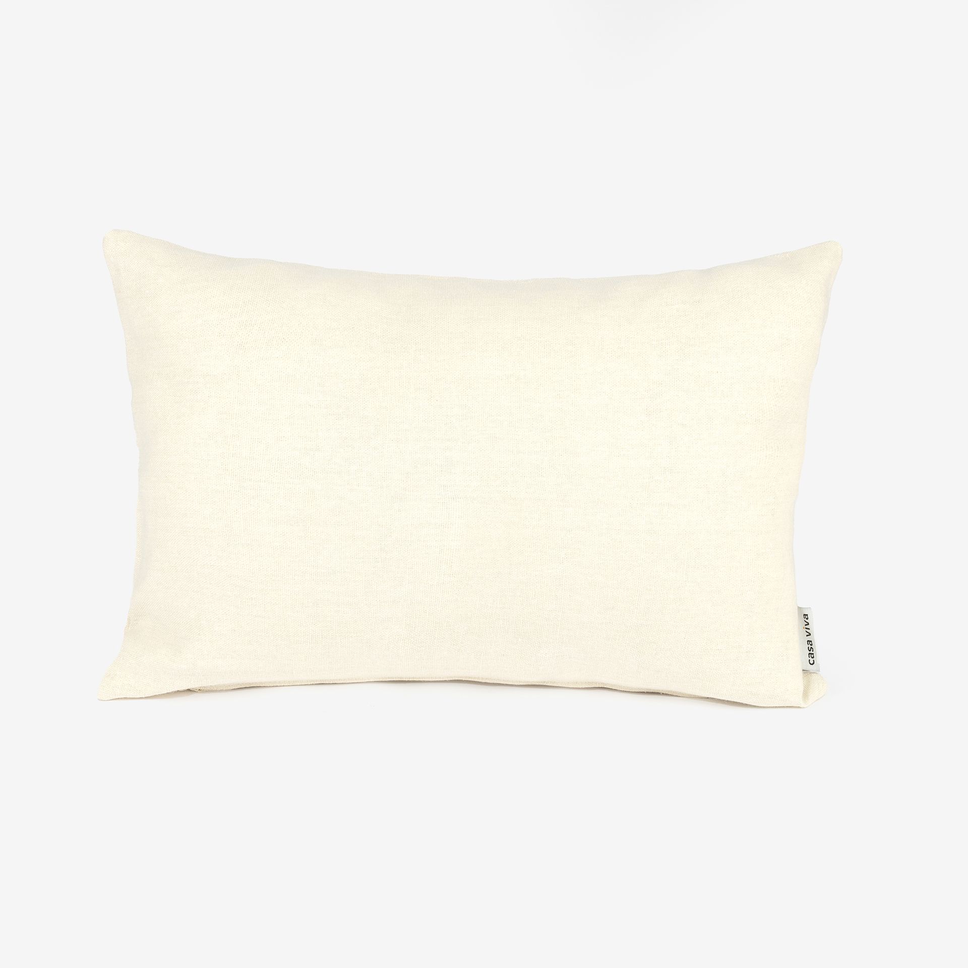 Funda de coj&iacute;n blanca de lino Detroit 30x45cm