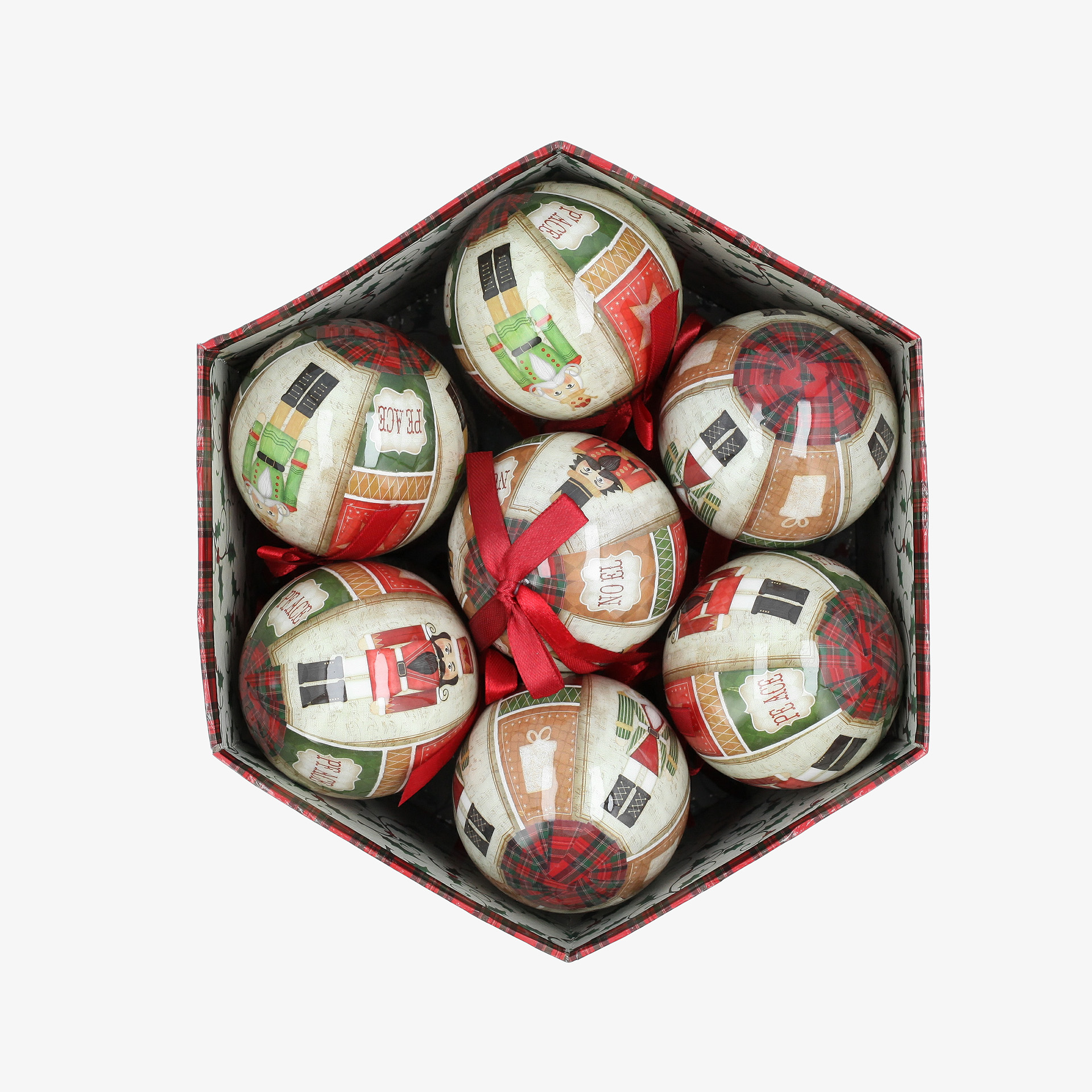 Set de 14 bolas de Navidad  de cascanueces &Oslash;7,5cm