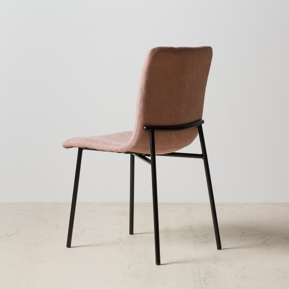 Set de 2 sillas de comedor de metal rosa Jasper 44x54x86cm