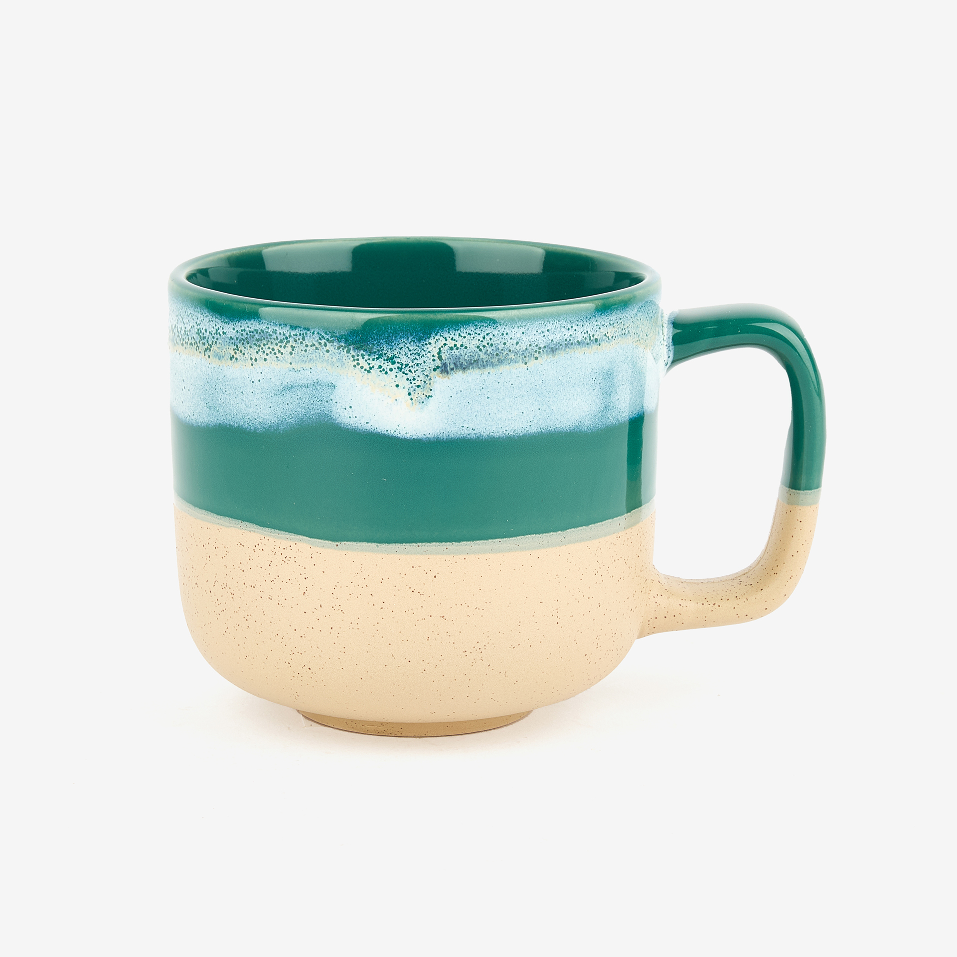 Mug de cer&aacute;mica verde Gosol 40cl &Oslash;9,6x8,6cm 
