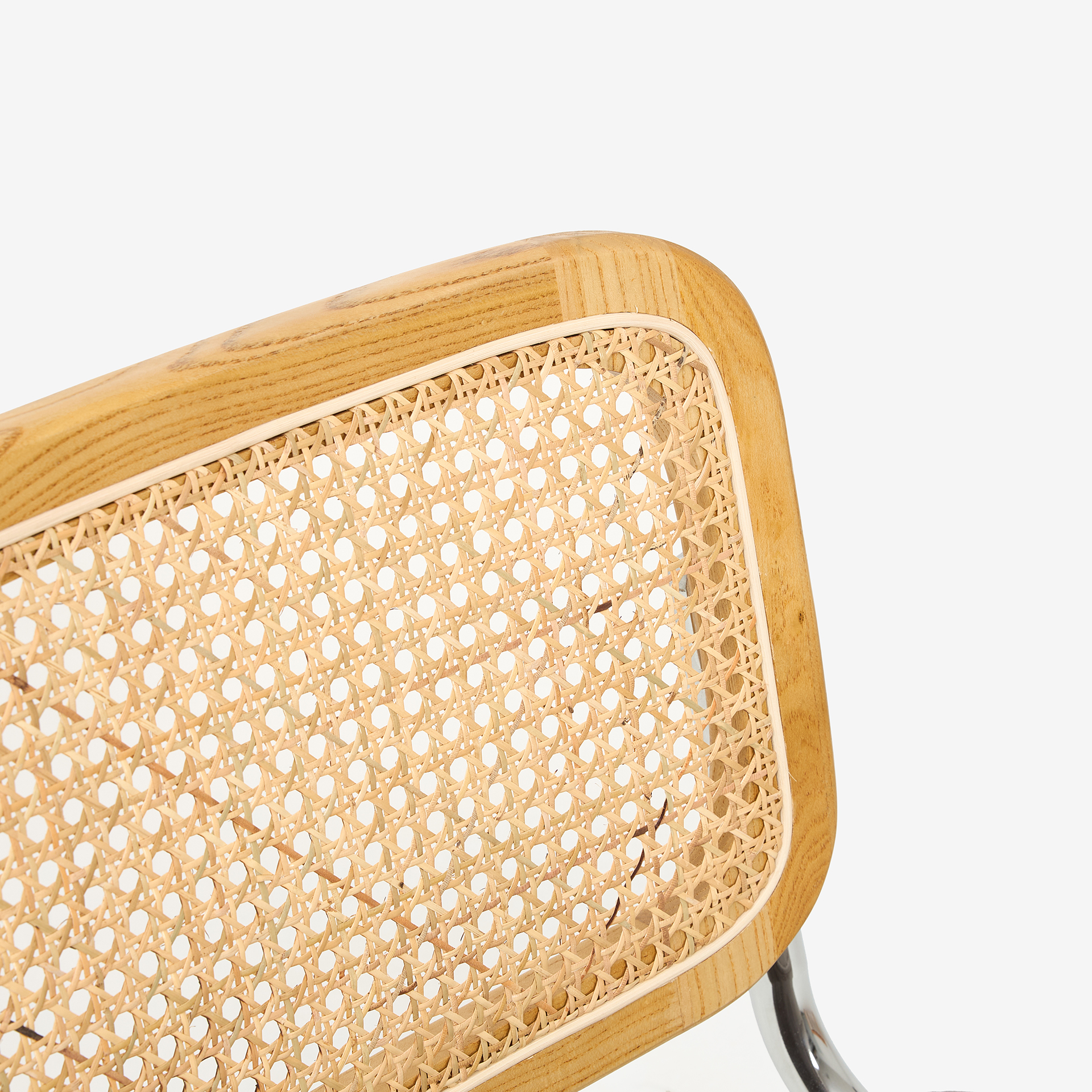 Silla de comedor de madera de olmo y rat&aacute;n verde Leonor 47,5x63,5x82cm Clau&Chloe