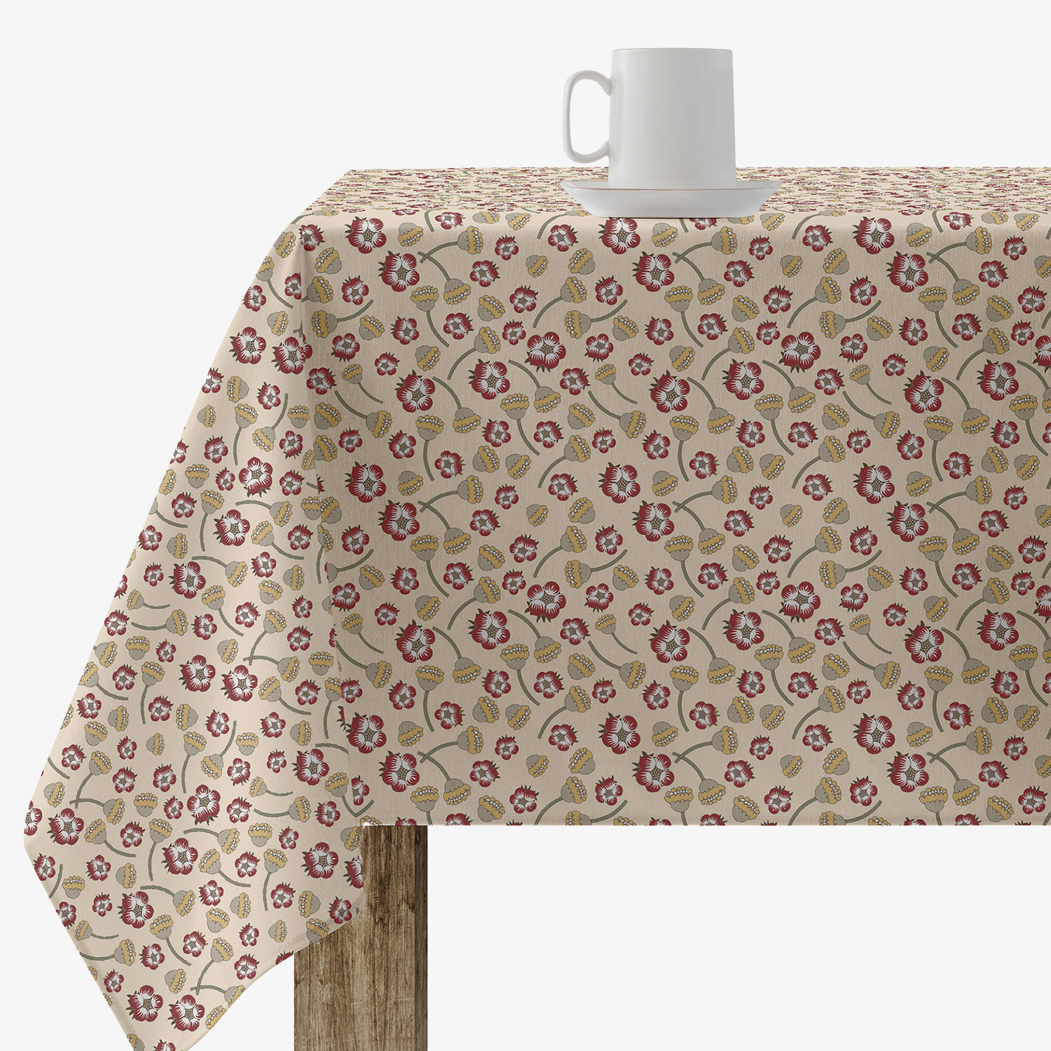 Mantel resinado camelia Botanicals 140x250cm Clau&Chloe