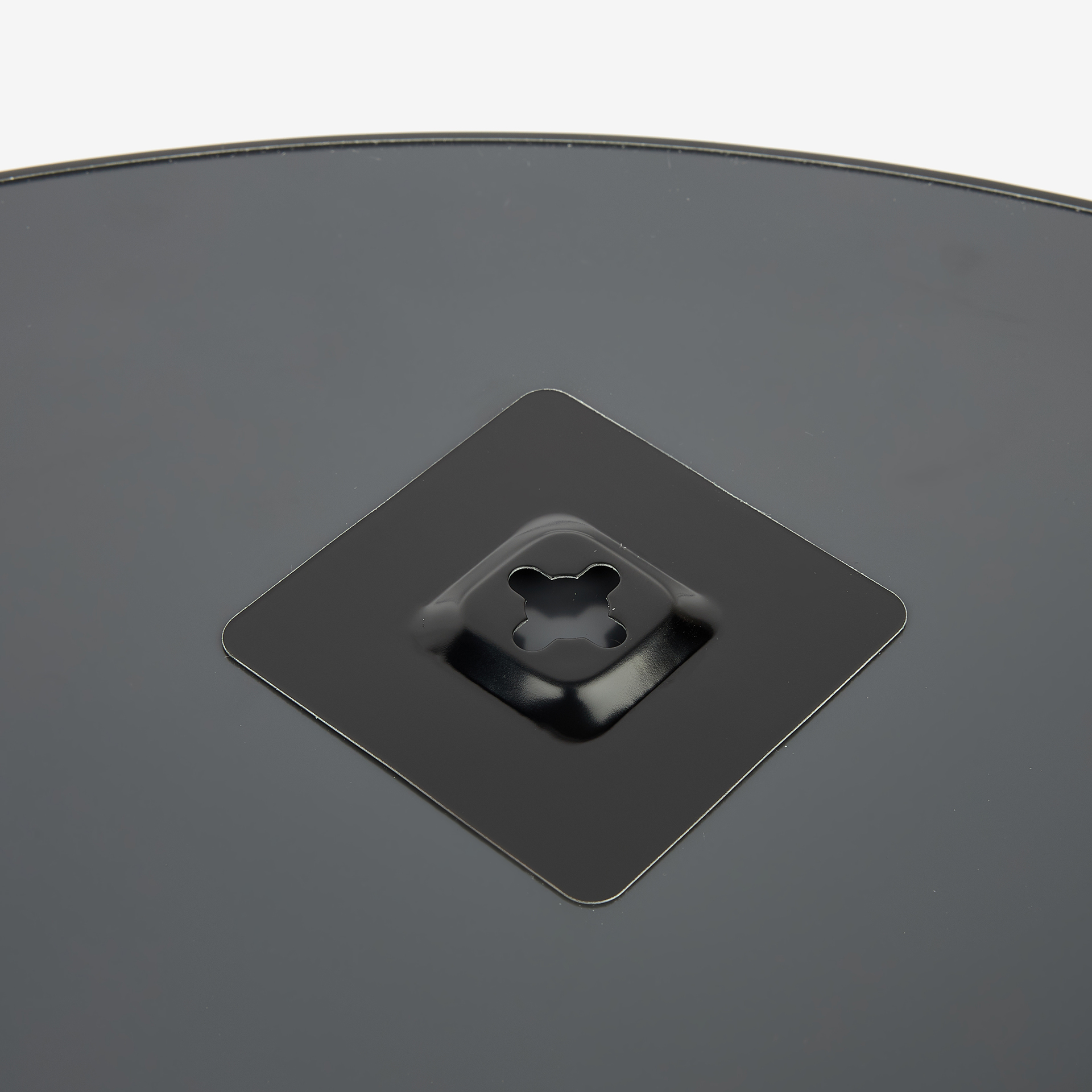 Espejo de pared redondo de metal negro Ø55cm