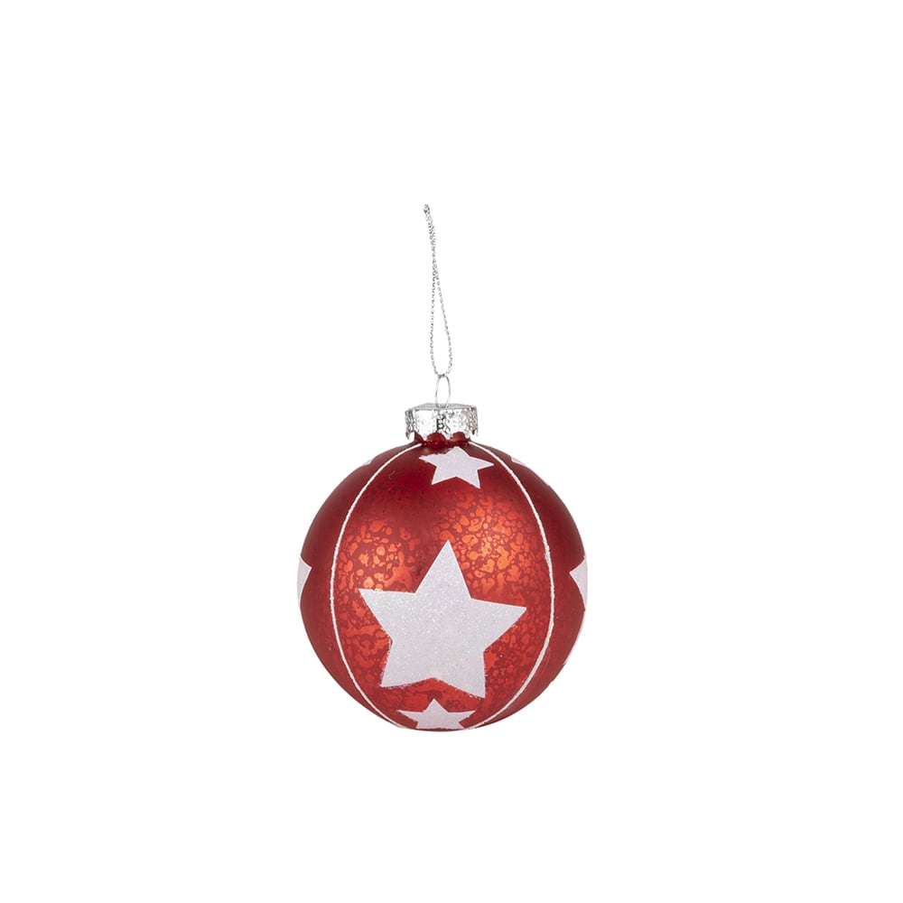 Bola decorativa roja Estrella 8cm