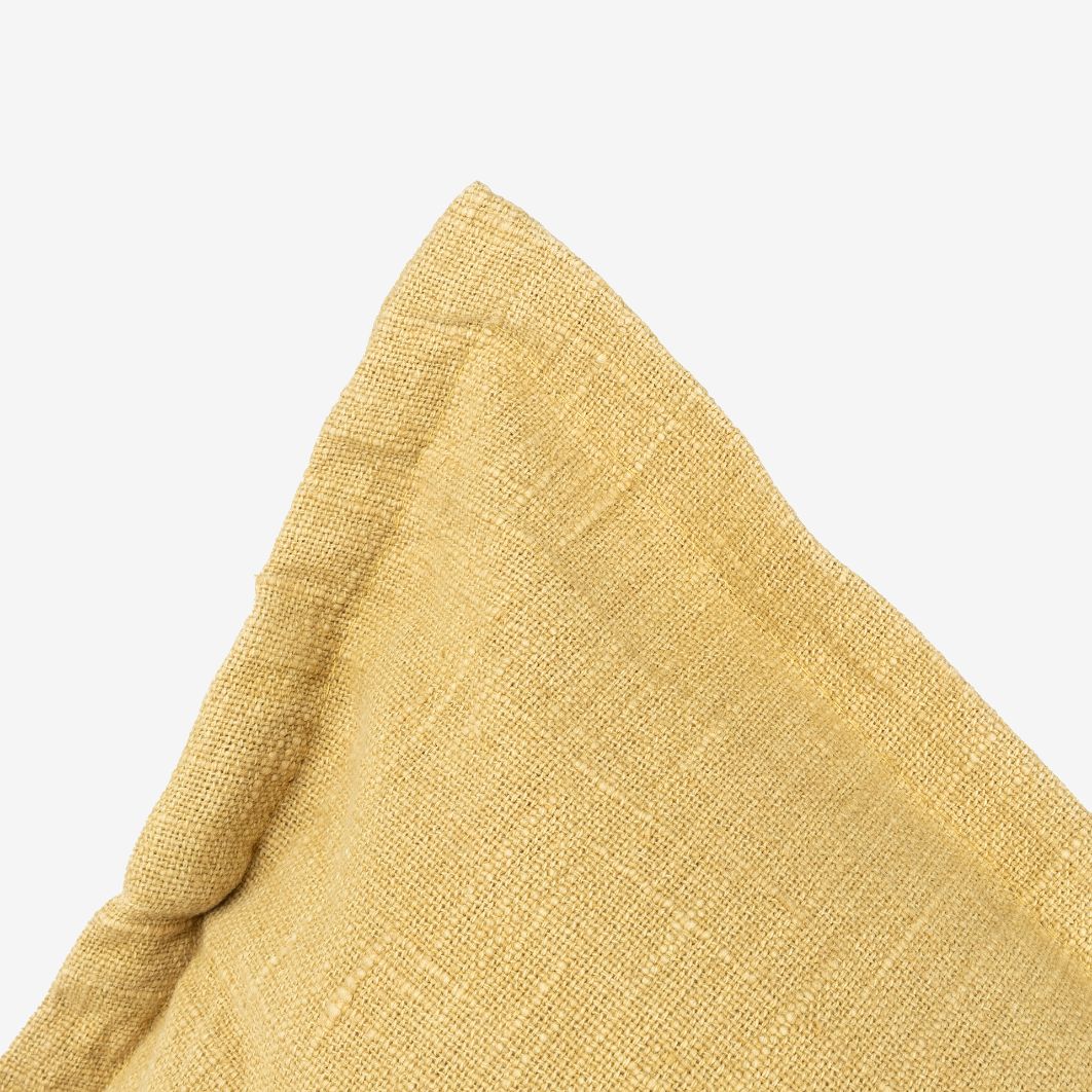 Funda de cojín de algodón amarilla Frida 45x45cm