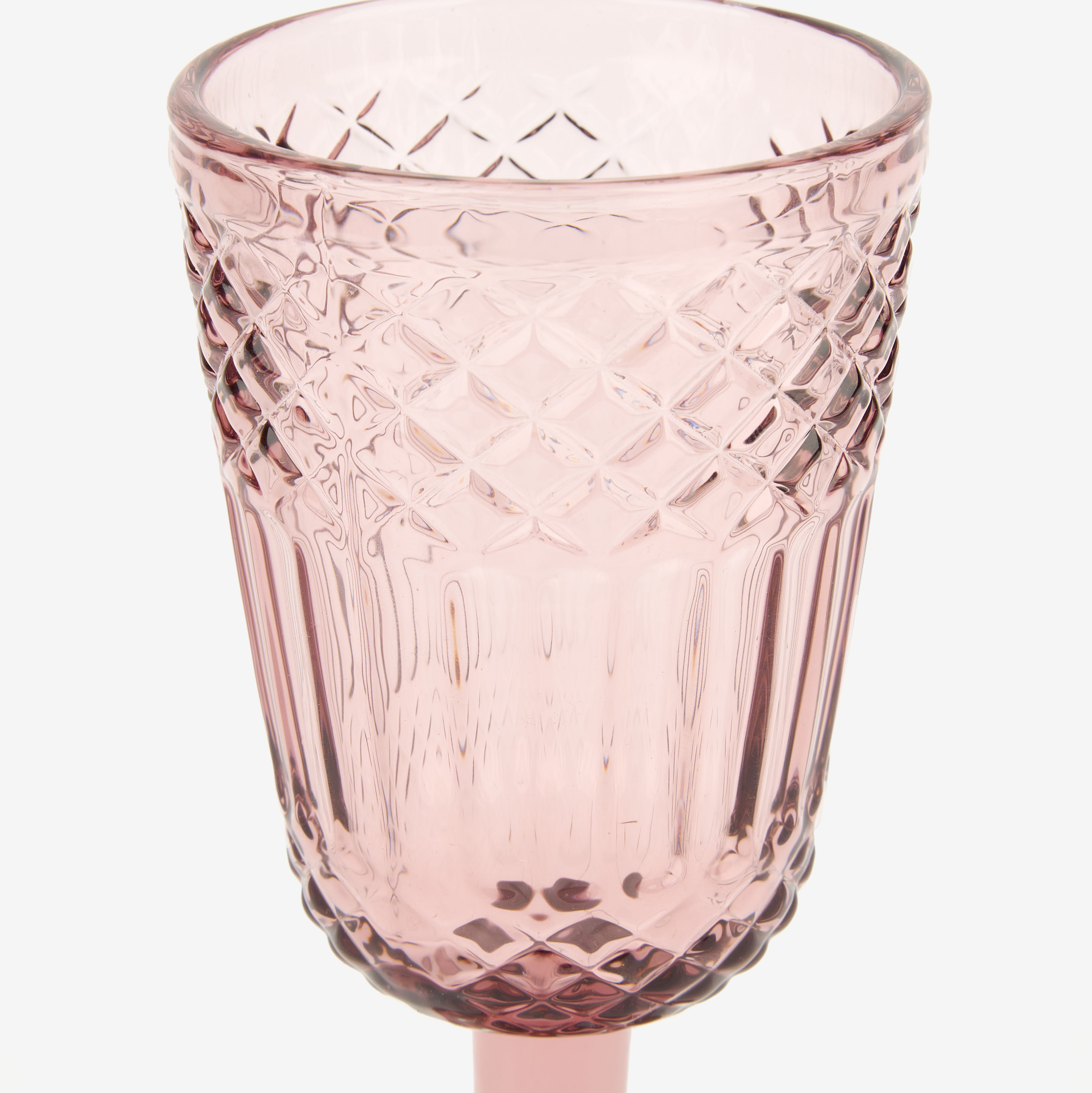 Copa de cristal rosa Aliss Ø8x17cm