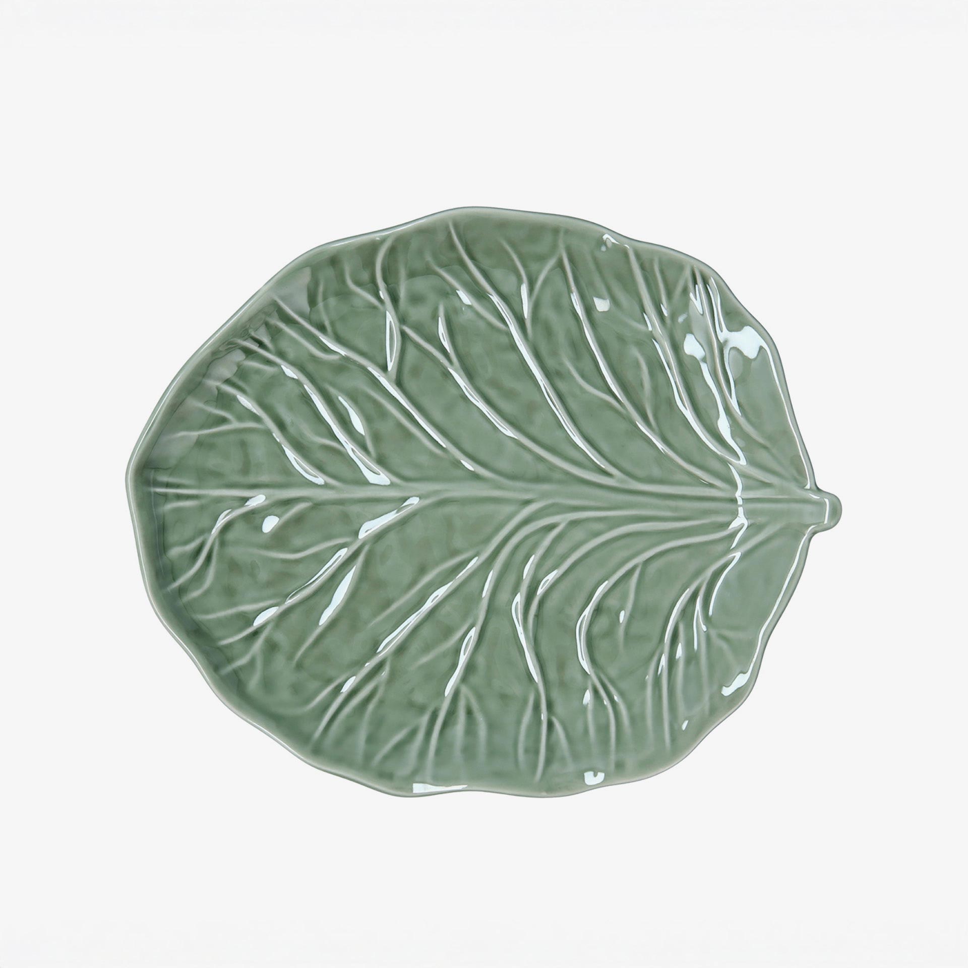 Bandeja de col verde de porcelana Huerta 25x21cm 