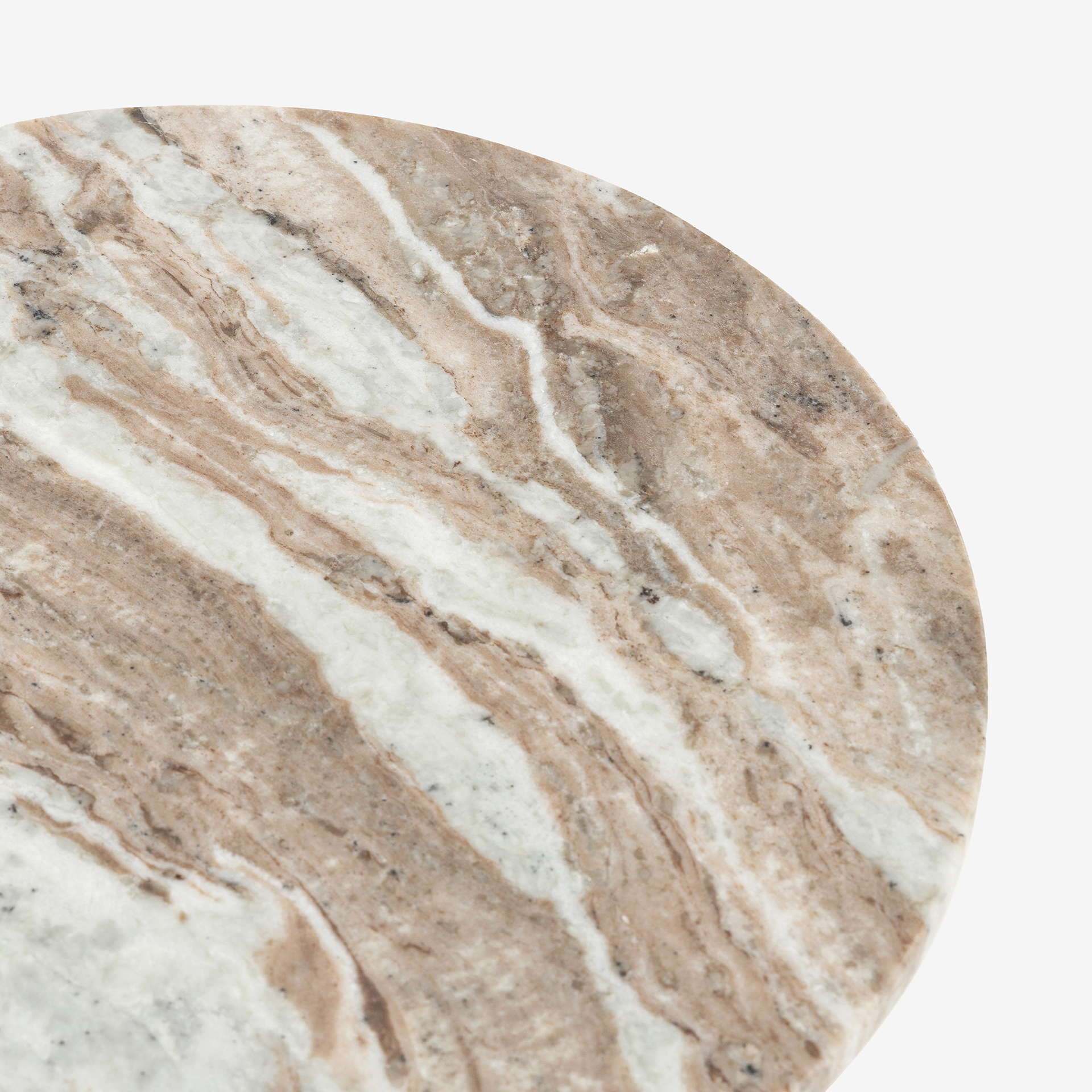 Mesa auxiliar de mármol beige Kern Ø35x58cm Clau&Chloe