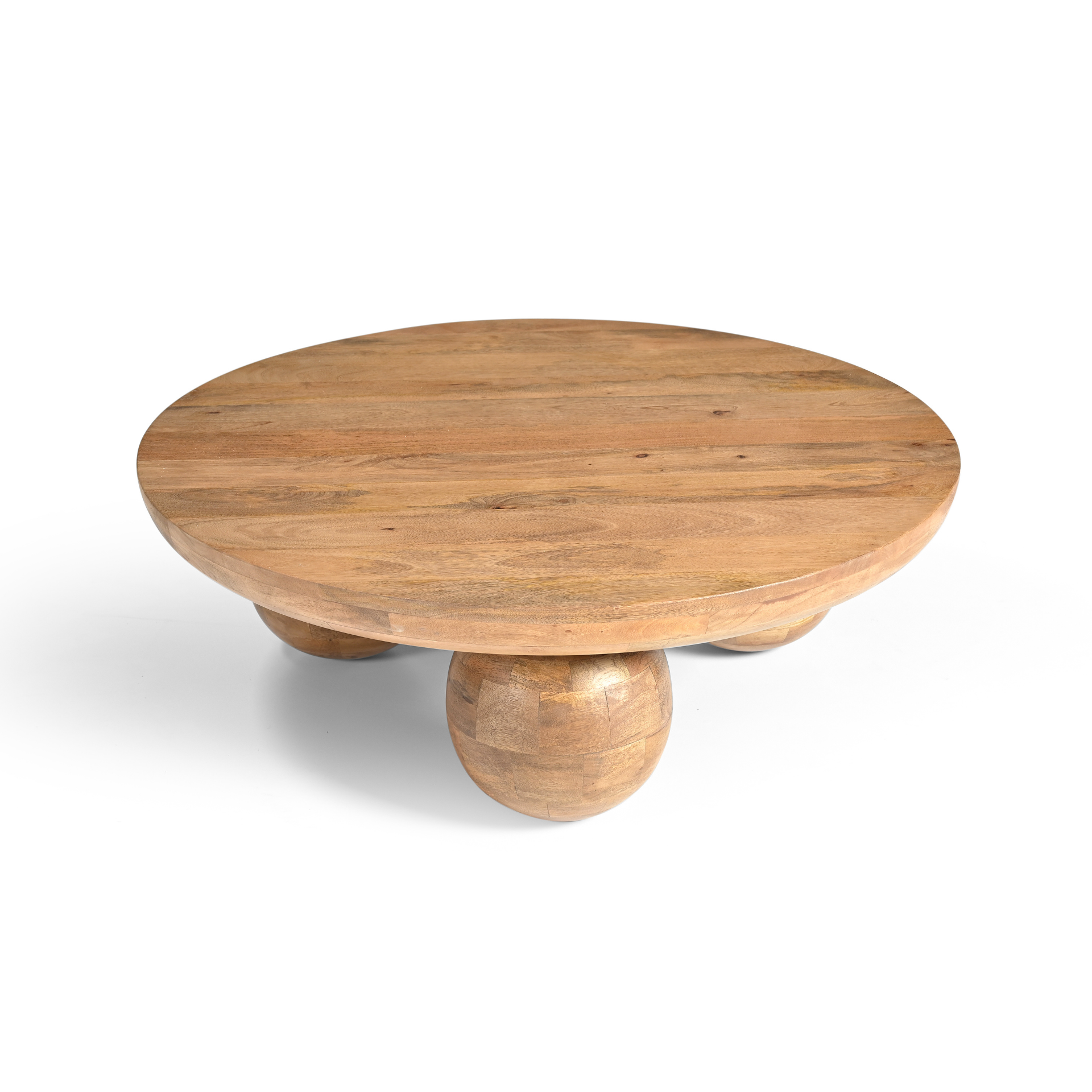 Mesa de centro de madera de mango Dubai Ø90x30cm