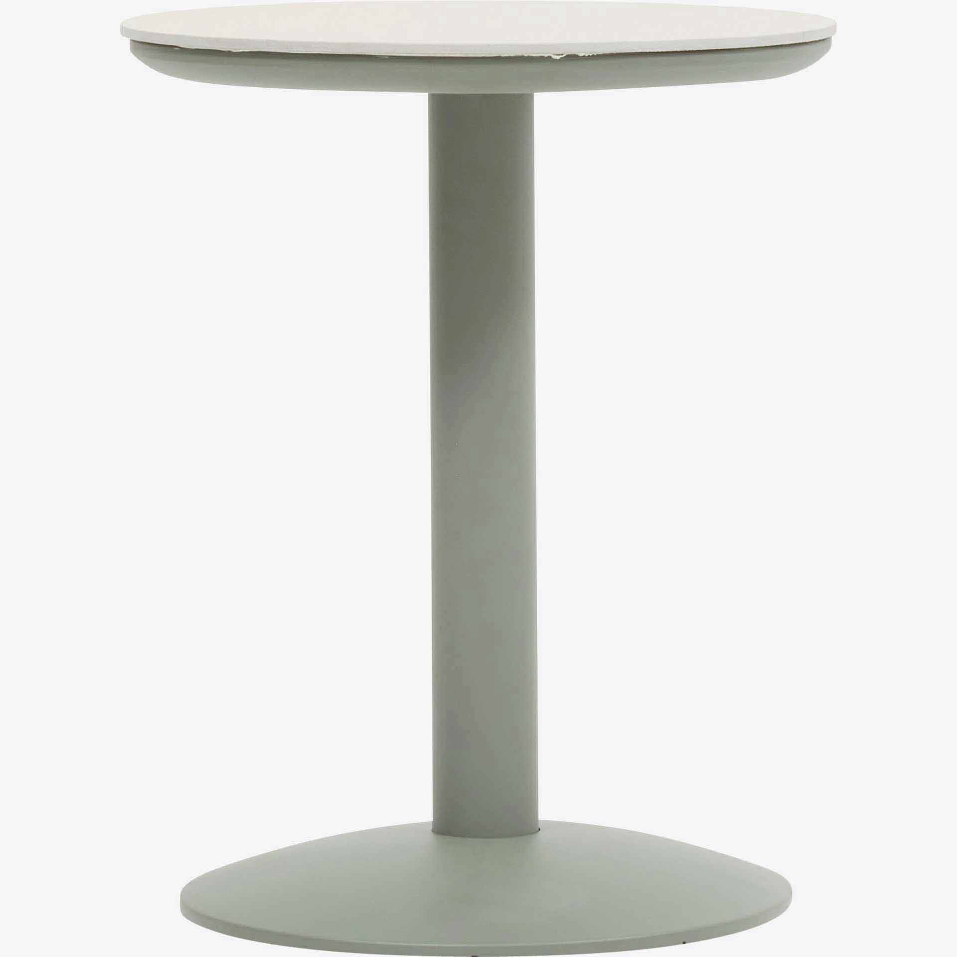 Mesa auxiliar de jard&iacute;n de acero verde Solena &Oslash;40x50cm