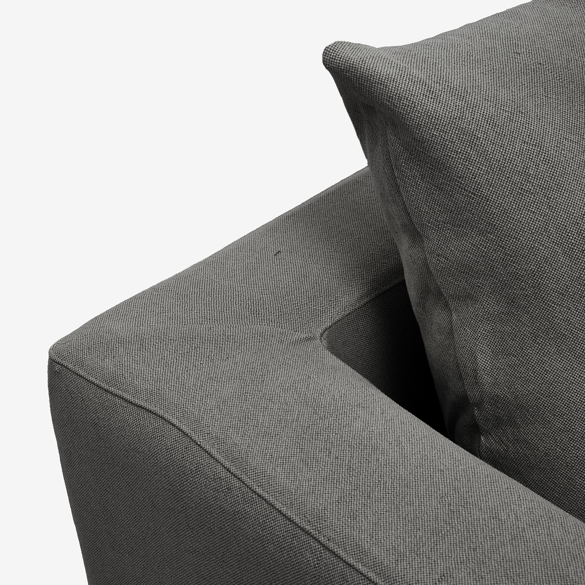 Sofá de 3 plazas de lino gris Aiden 220x110x80cm Clau&Chloe