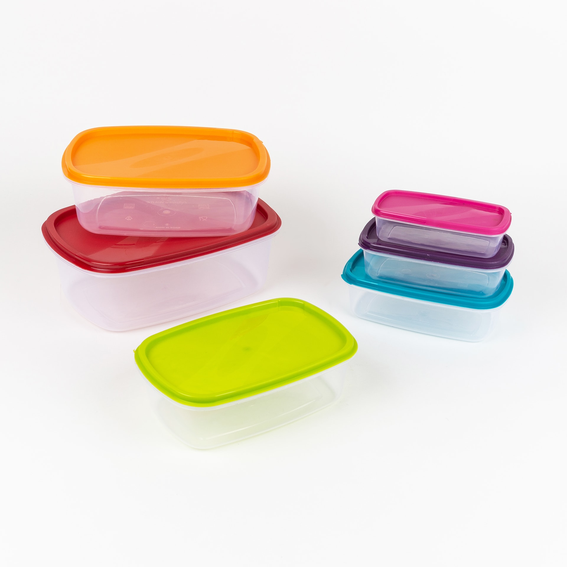 Set de 6 tápers de plástico 0,3-2,8L