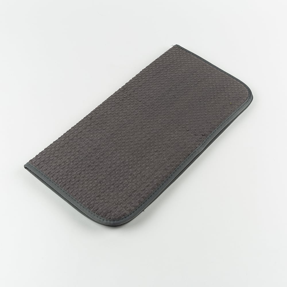 Tapete escurreplatos de poli&eacute;ster plegable gris 46x38cm