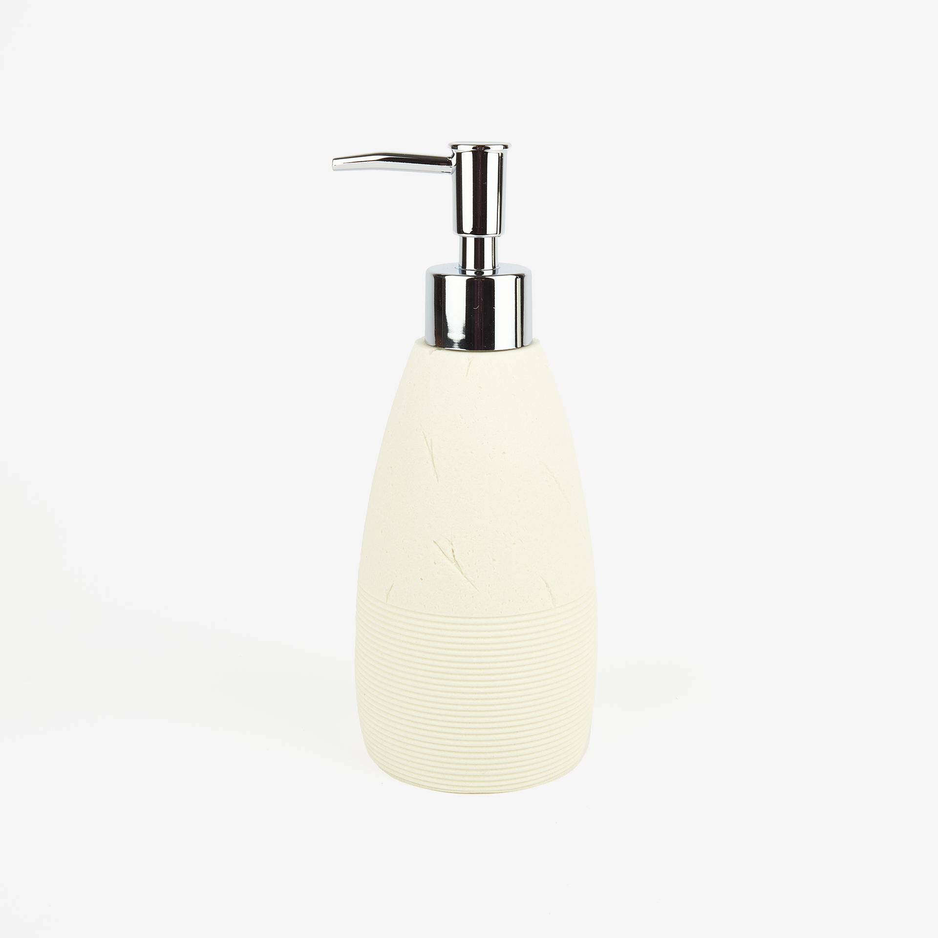 Dispensador de jab&oacute;n de ba&ntilde;o con efecto piedra Apolo &Oslash;7x14cm