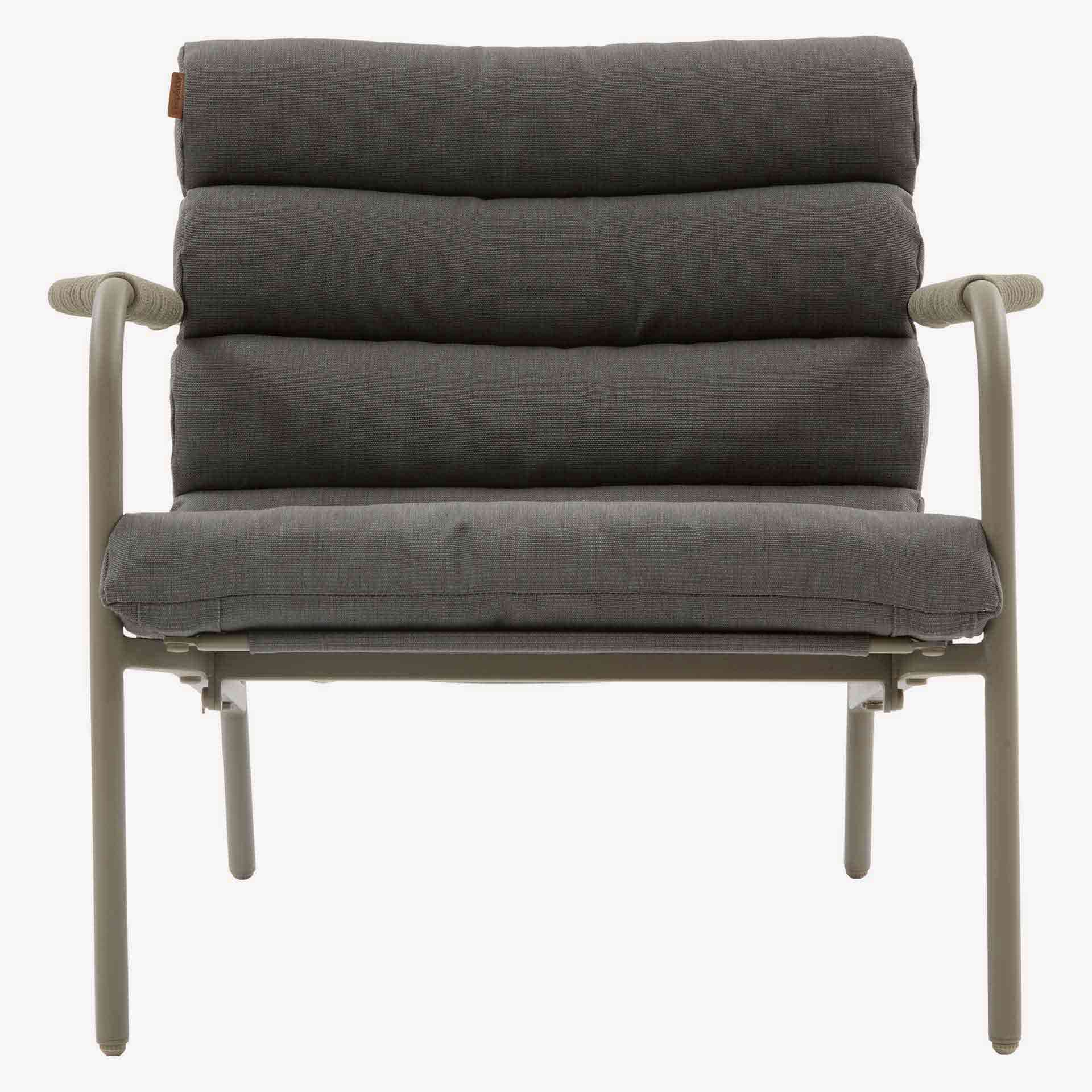 Conjunto de jard&iacute;n para 4 personas de acero cafe Solani