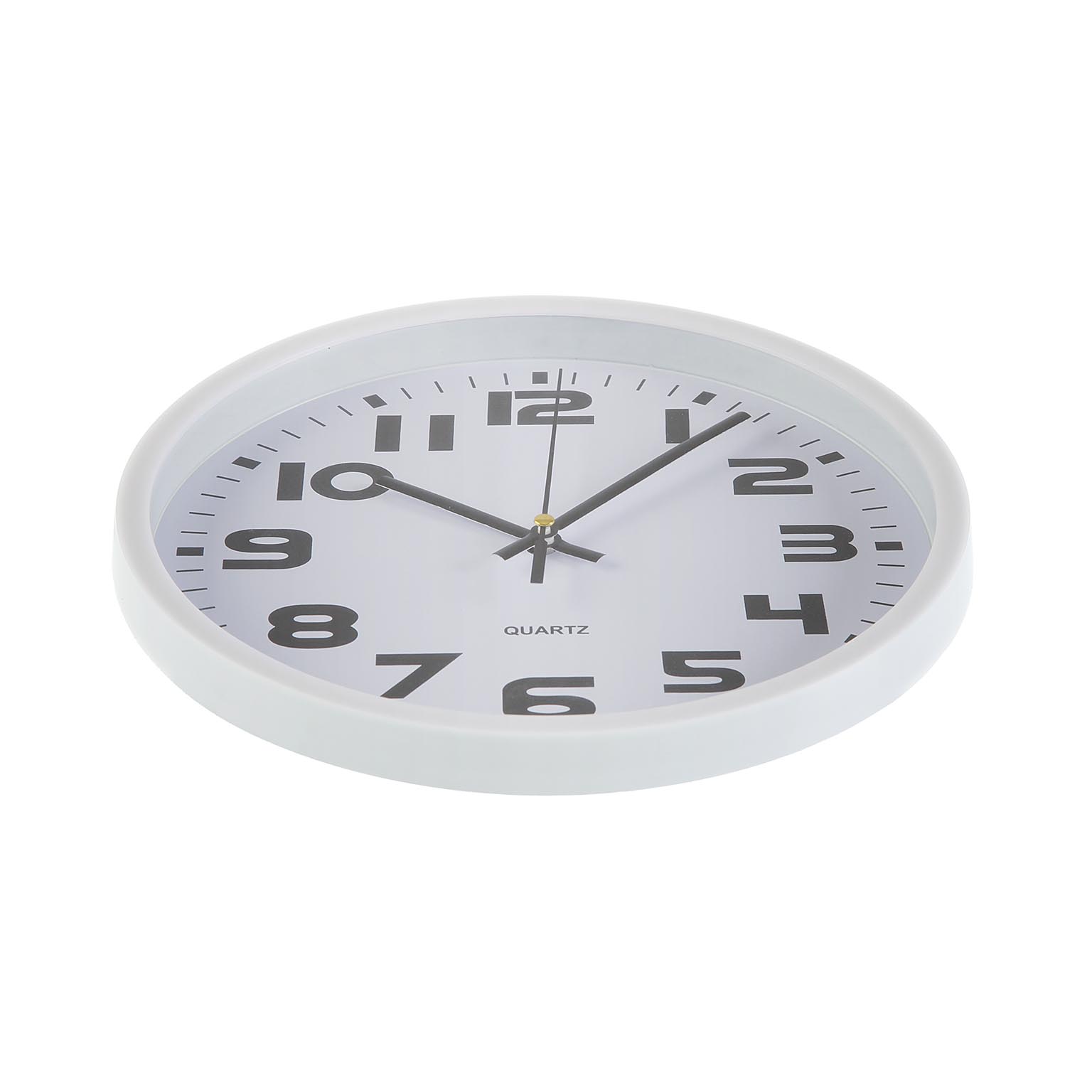 Reloj de pared de pl&aacute;stico blanco &Oslash;25cm