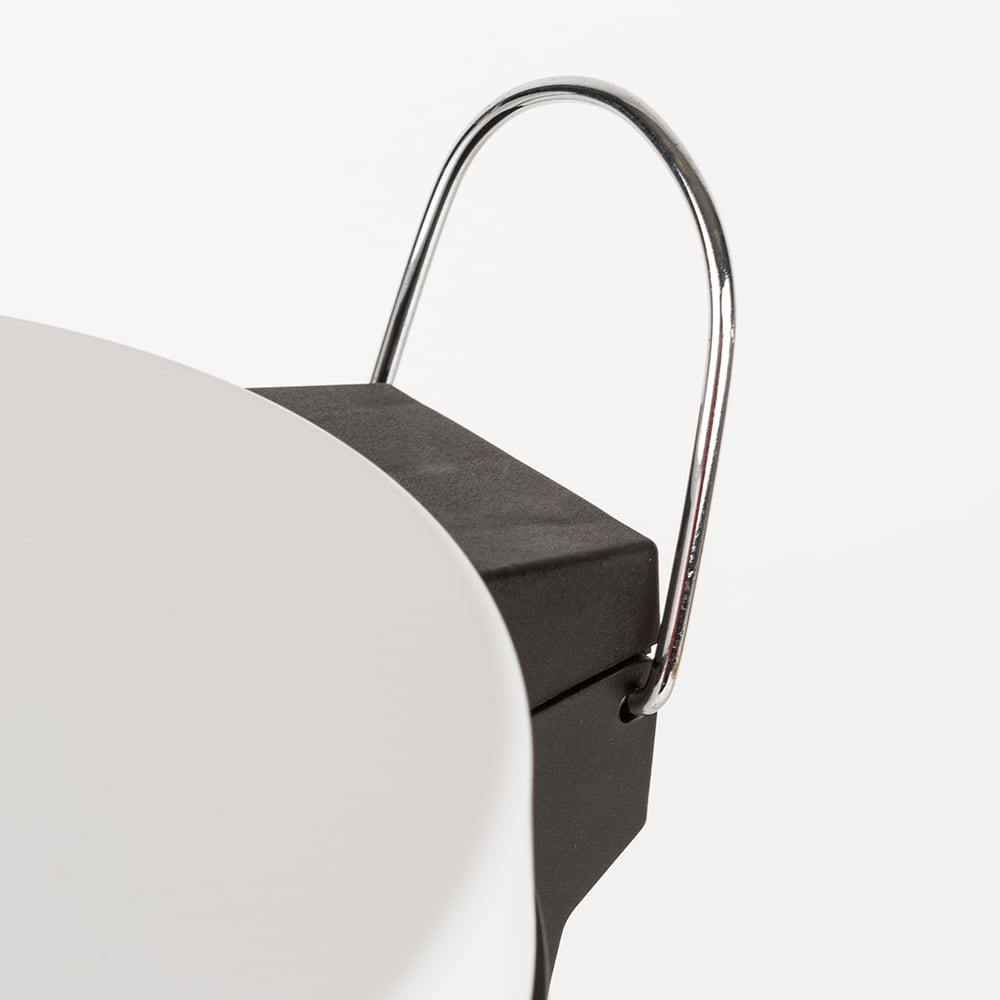 Papelera con tapa de metal blanca 12L