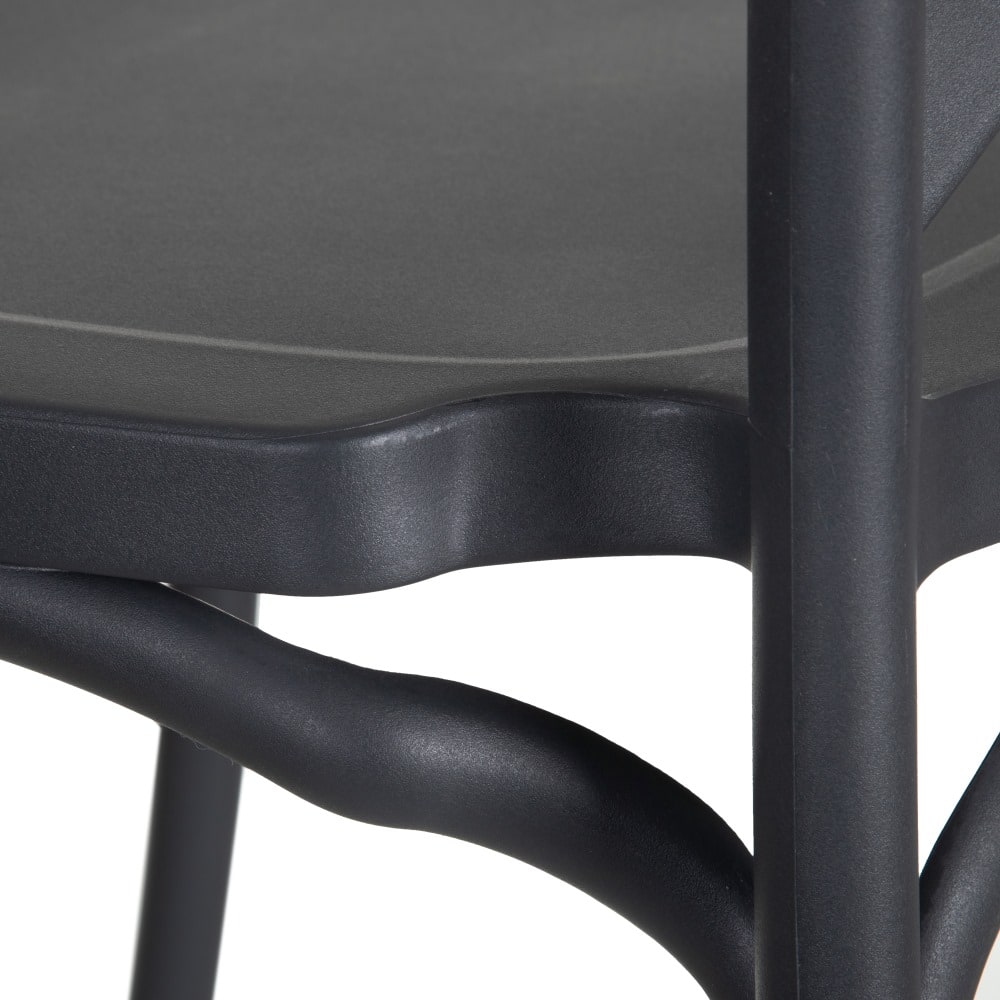 Set de 4 sillas de comedor gris oscuro Cassie 48x43x91cm