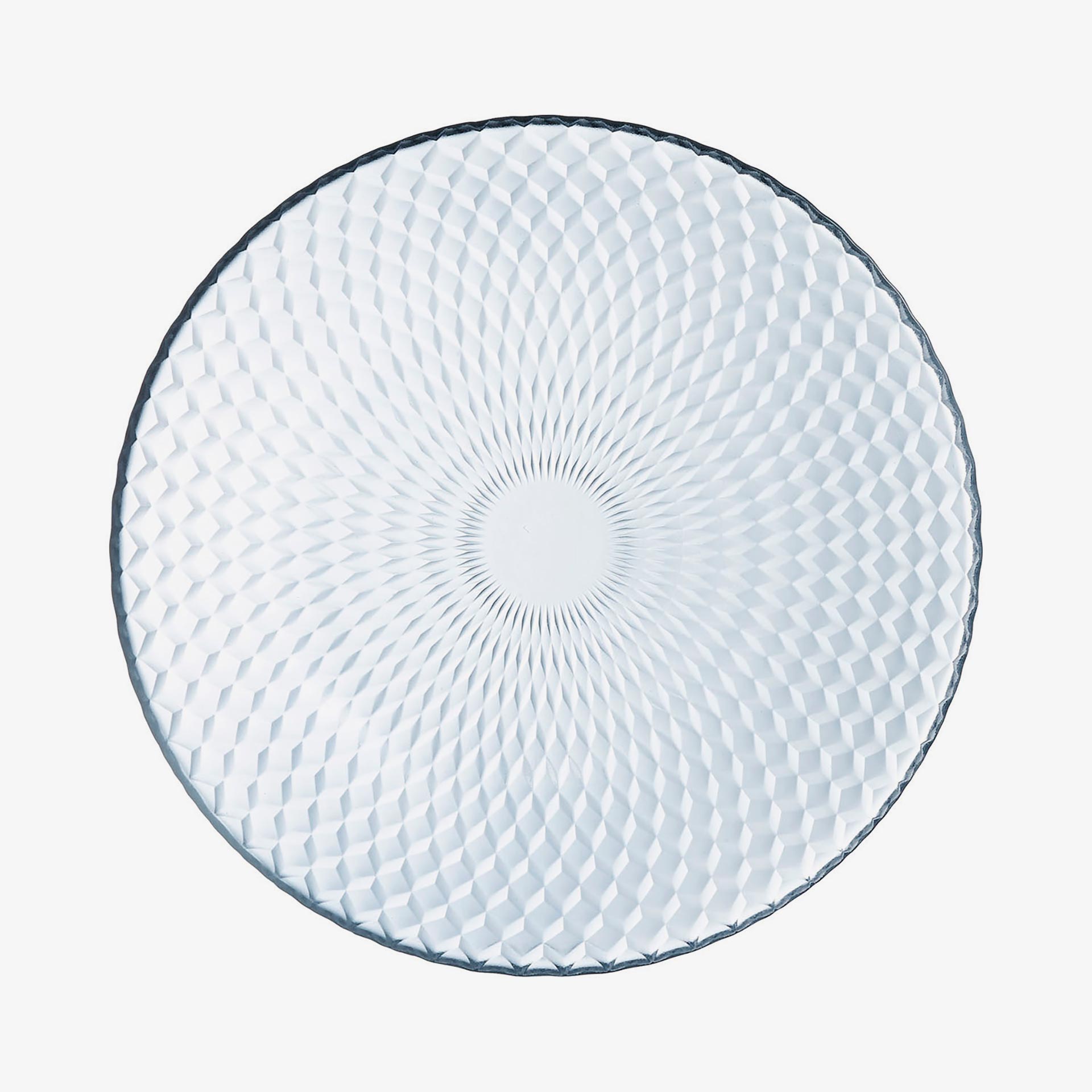 Plato de postre transparente de vidrio Destello &Oslash;19cm