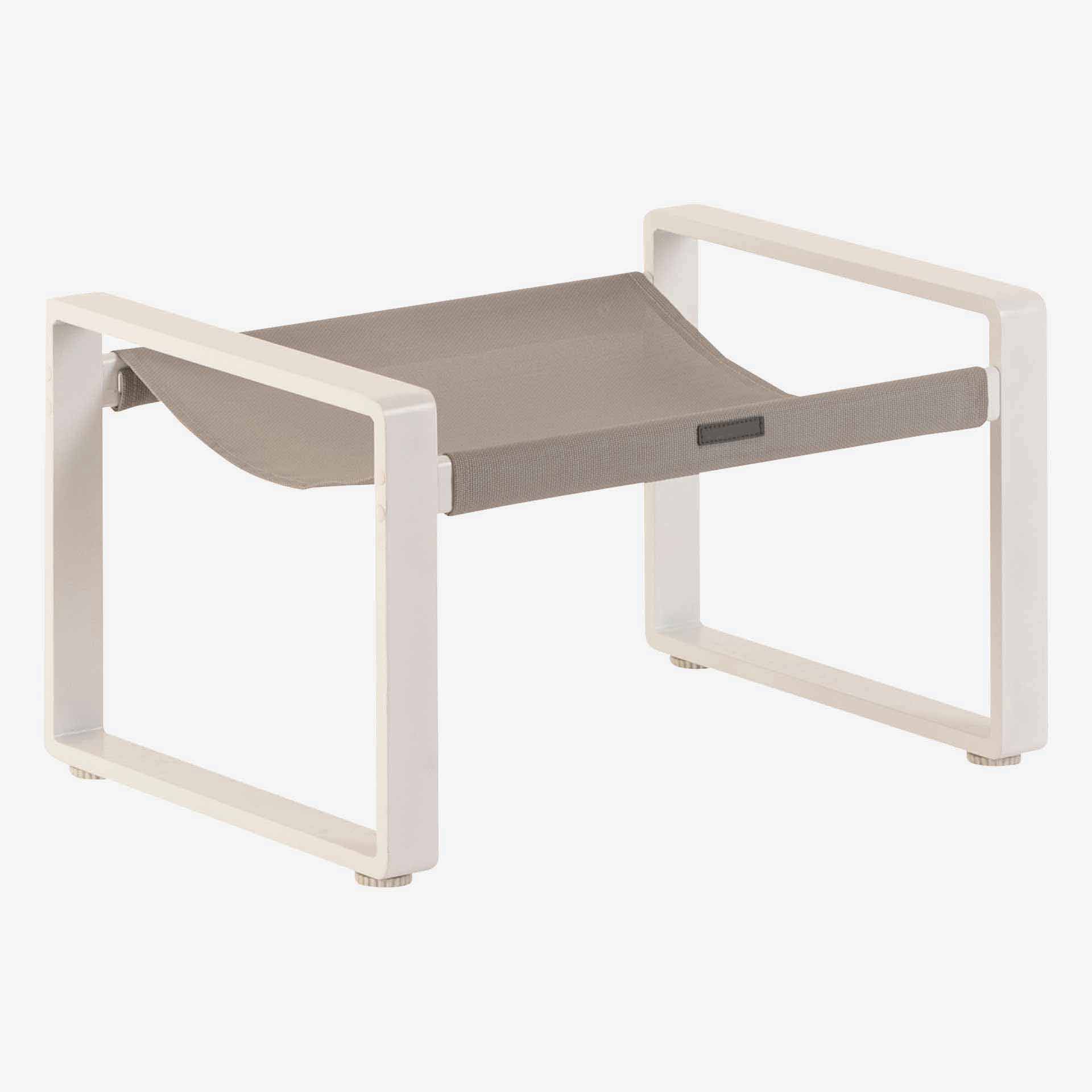 Sillon reclinable de jard&iacute;n de aluminio blanco Lambor 151x69x73cm