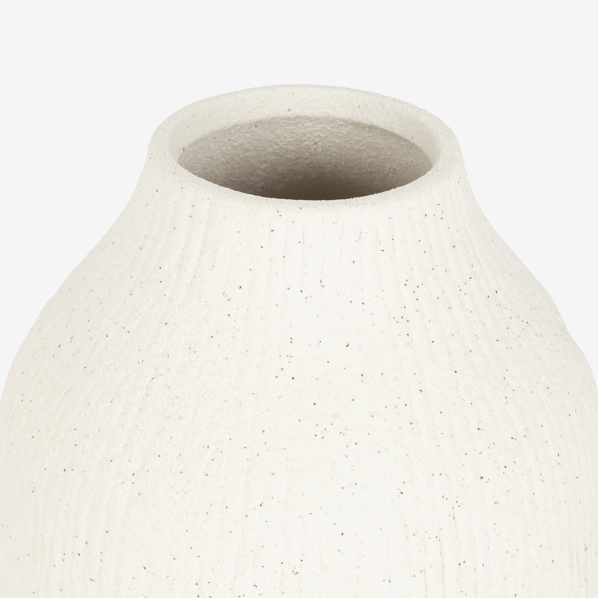 Jarrón de cerámica blanca Ø16x22,5cm