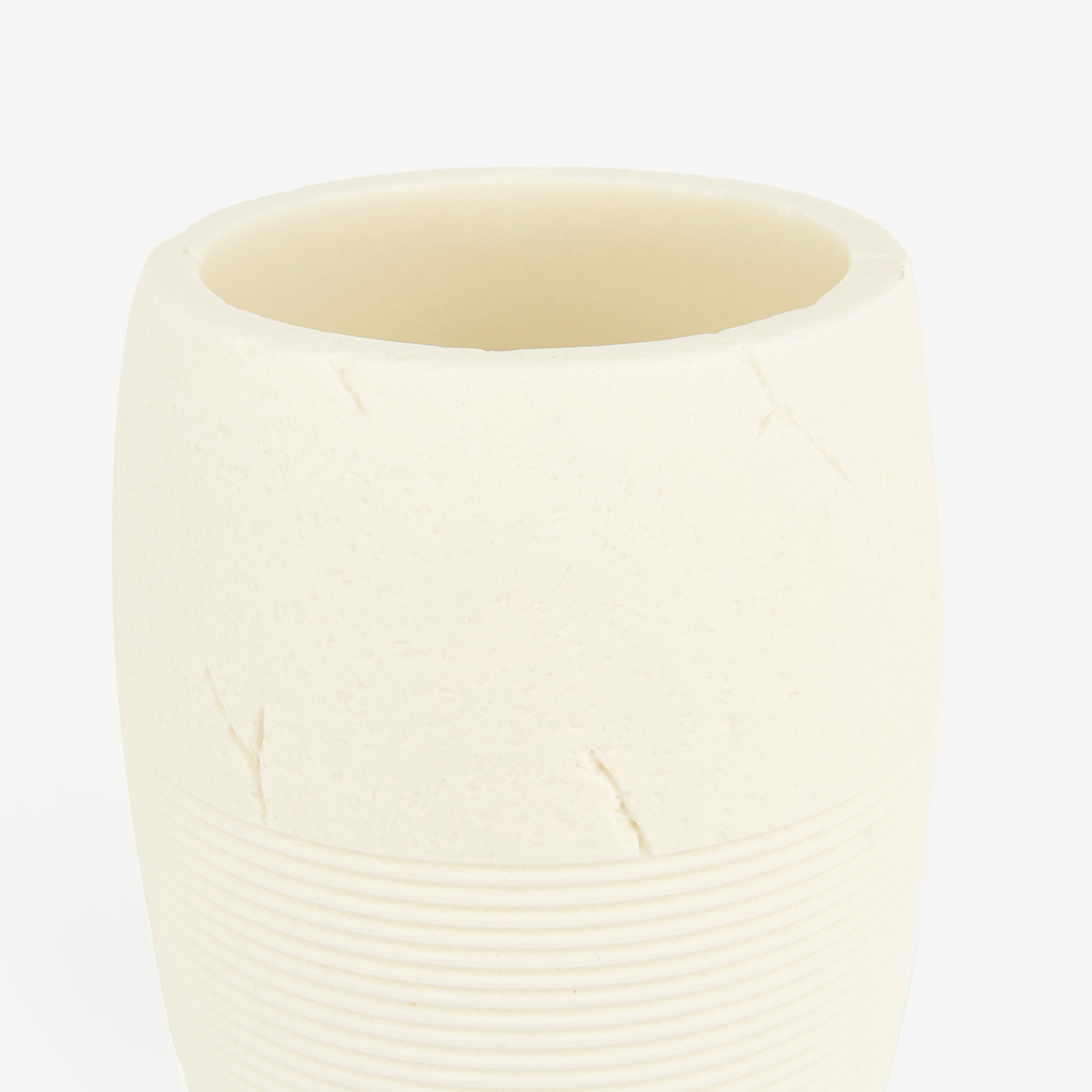 Vaso portacepillos efecto piedra Apolo Ø8x12cm