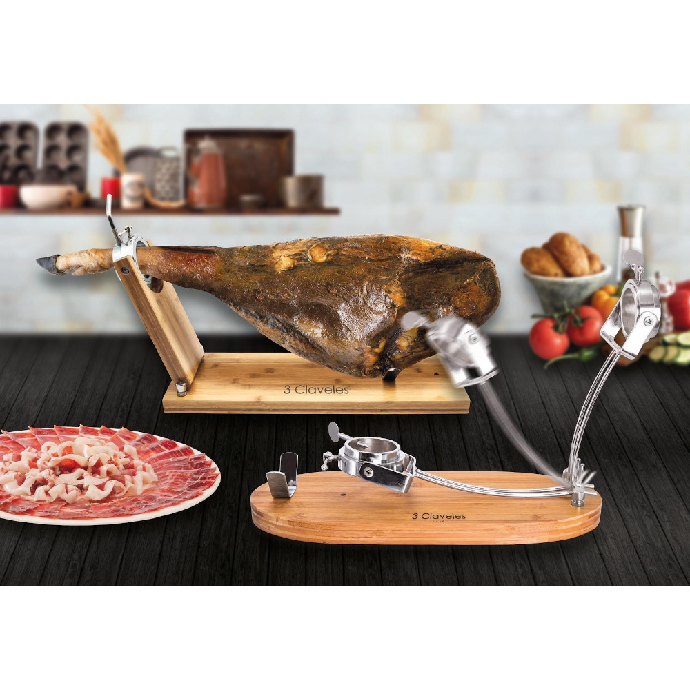 Jamonero plegable con cabezal giratorio