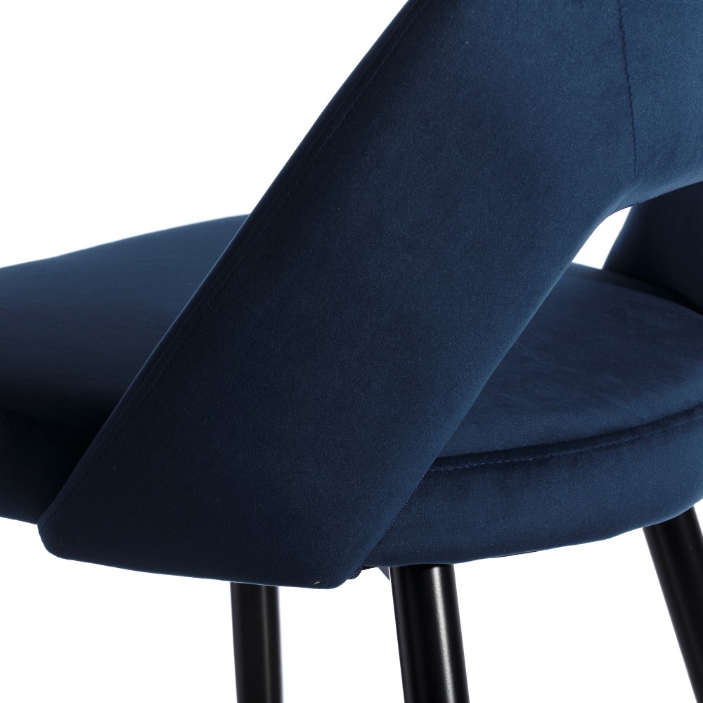 Set de 2 taburetes altos velvet azul Mayah 43x47x105cm