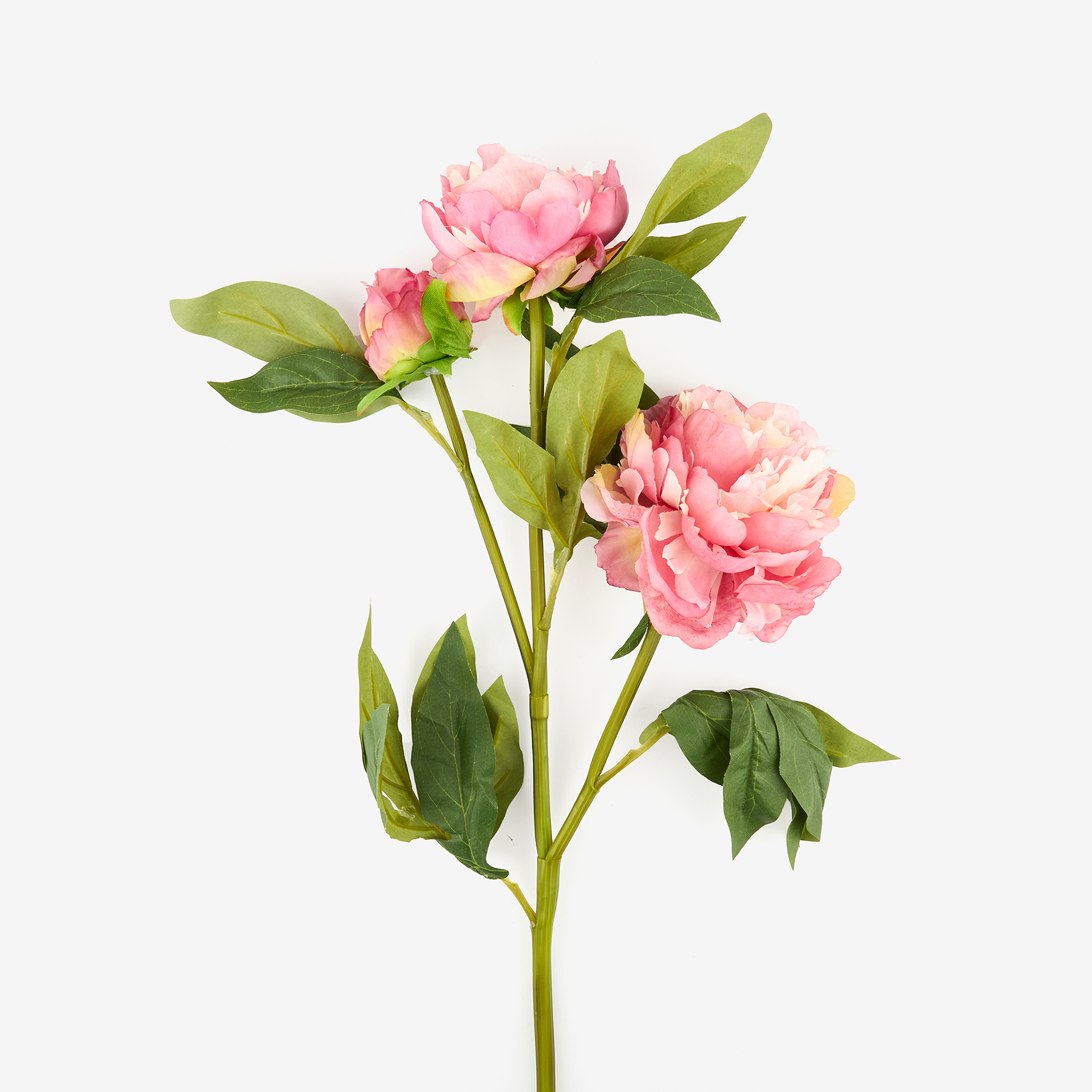 Flor artificial peonia rosa 72cm