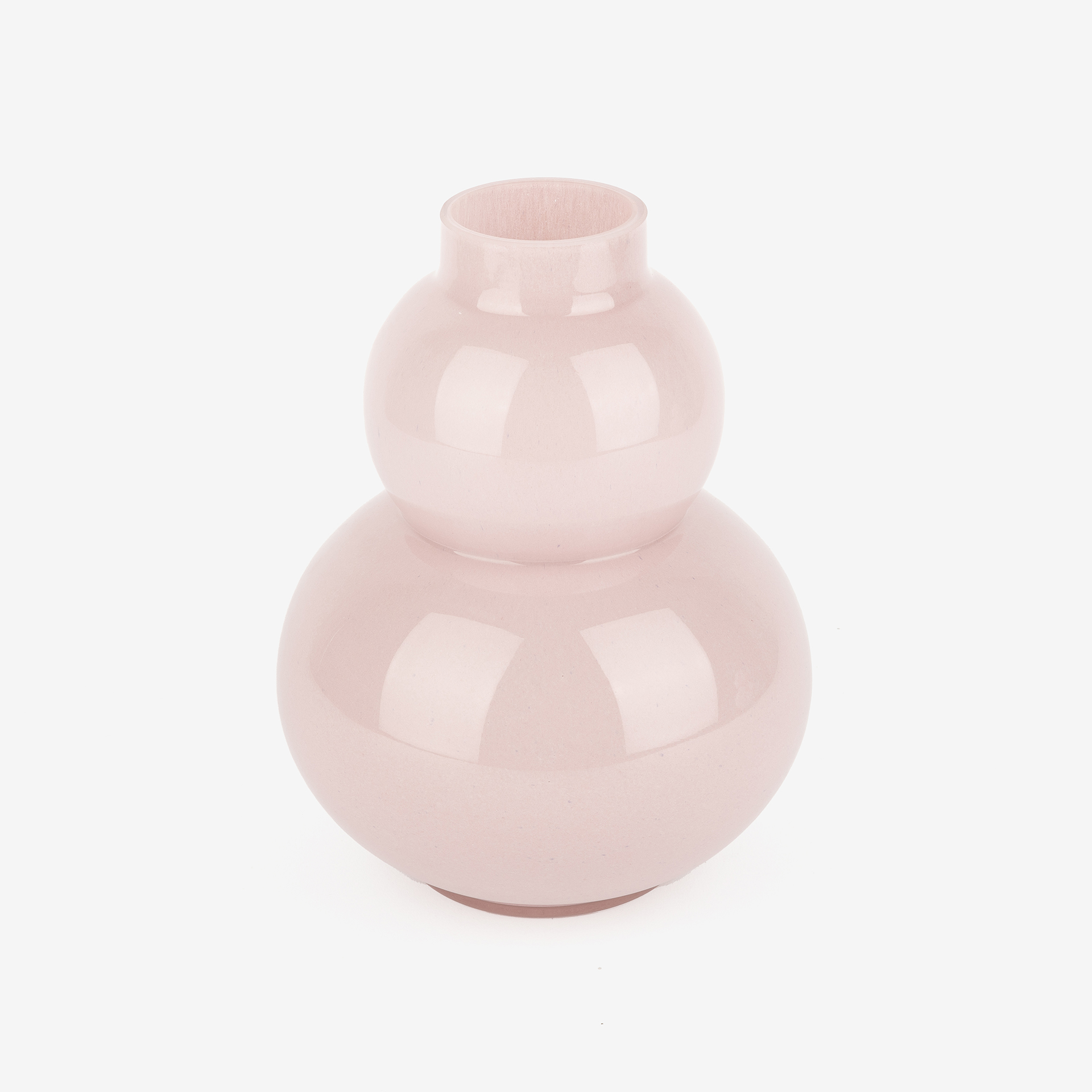 Jarrón de cristal rosa palo Lia Ø18x23cm