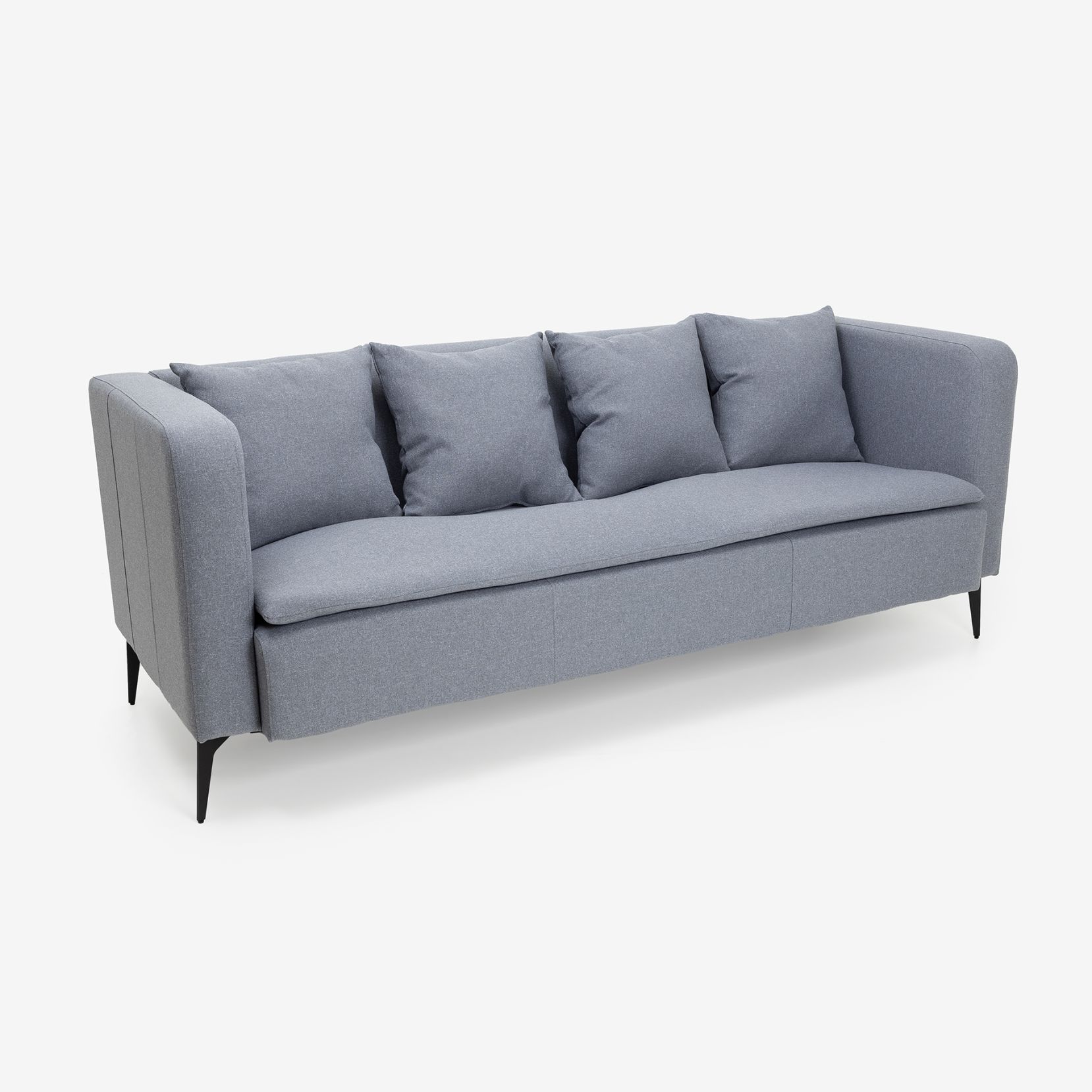 Sofá de 3 plazas gris Milka 201x81cm