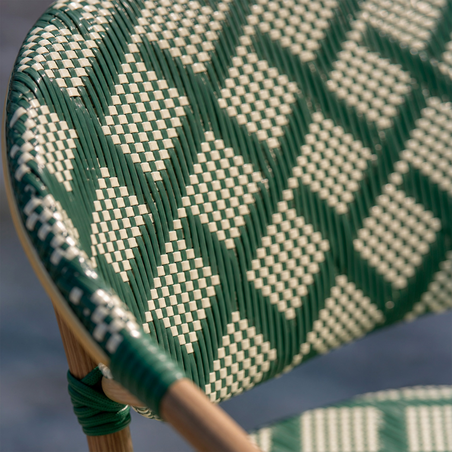 Silla de jard&iacute;n de rat&aacute;n sint&eacute;tico verde Selva 57x60x83cm