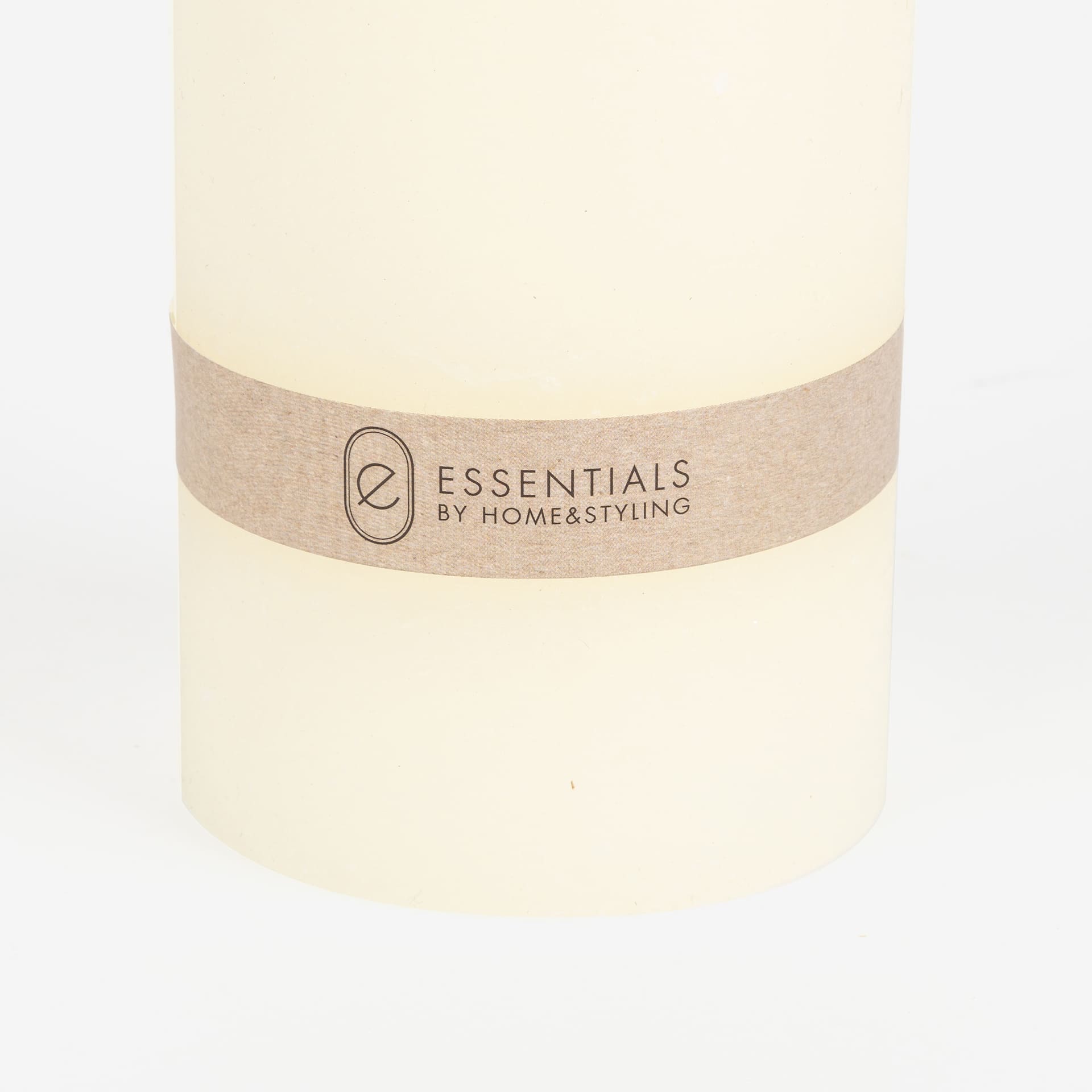 Vela decorativa cilindro crema Kanea &Oslash;7x14cm