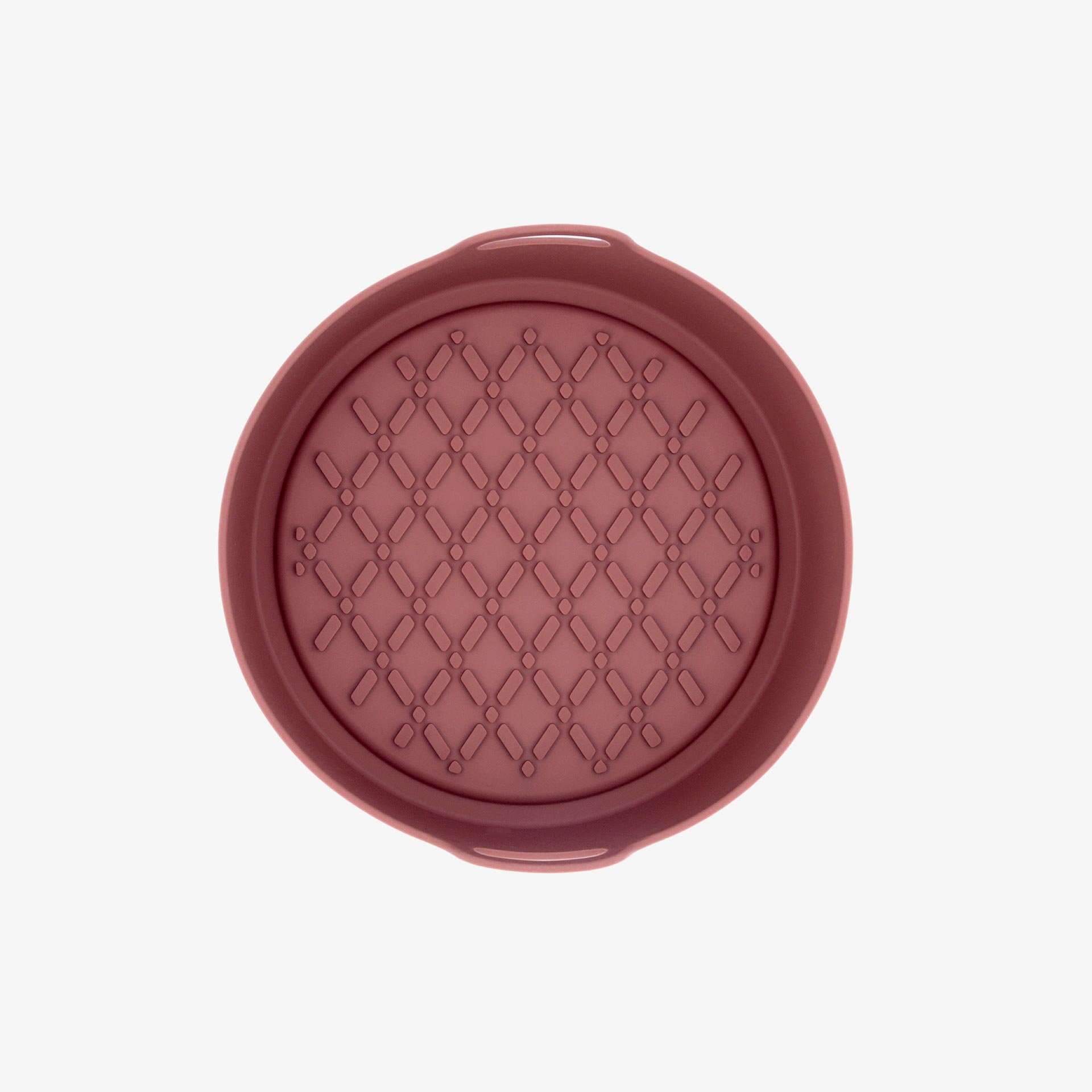 Cesta redonda de airfryer marr&oacute;n de silicona Terrae 18cm 
