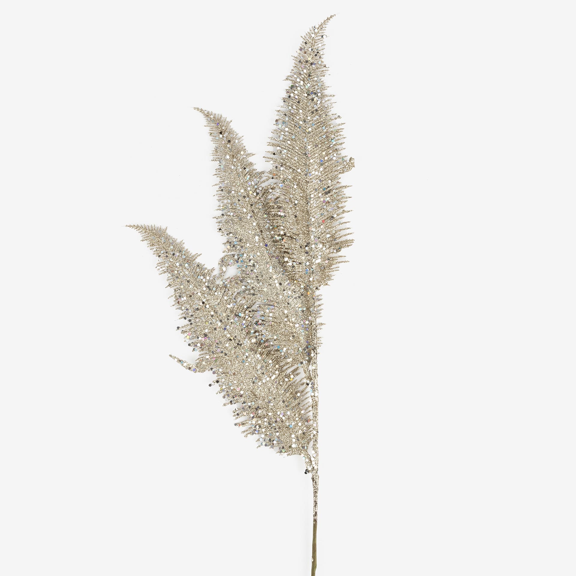 Rama helecho artificial dorada 75cm