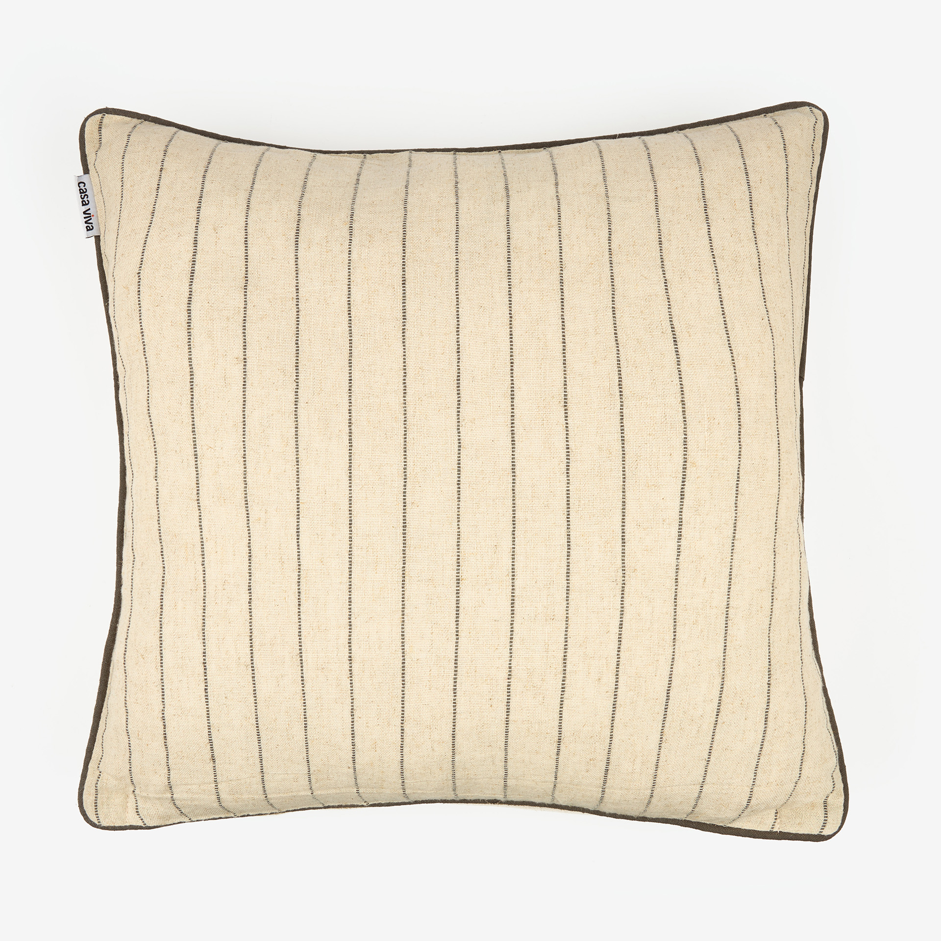 Funda de coj&iacute;n de lino rayas Gila 45x45cm