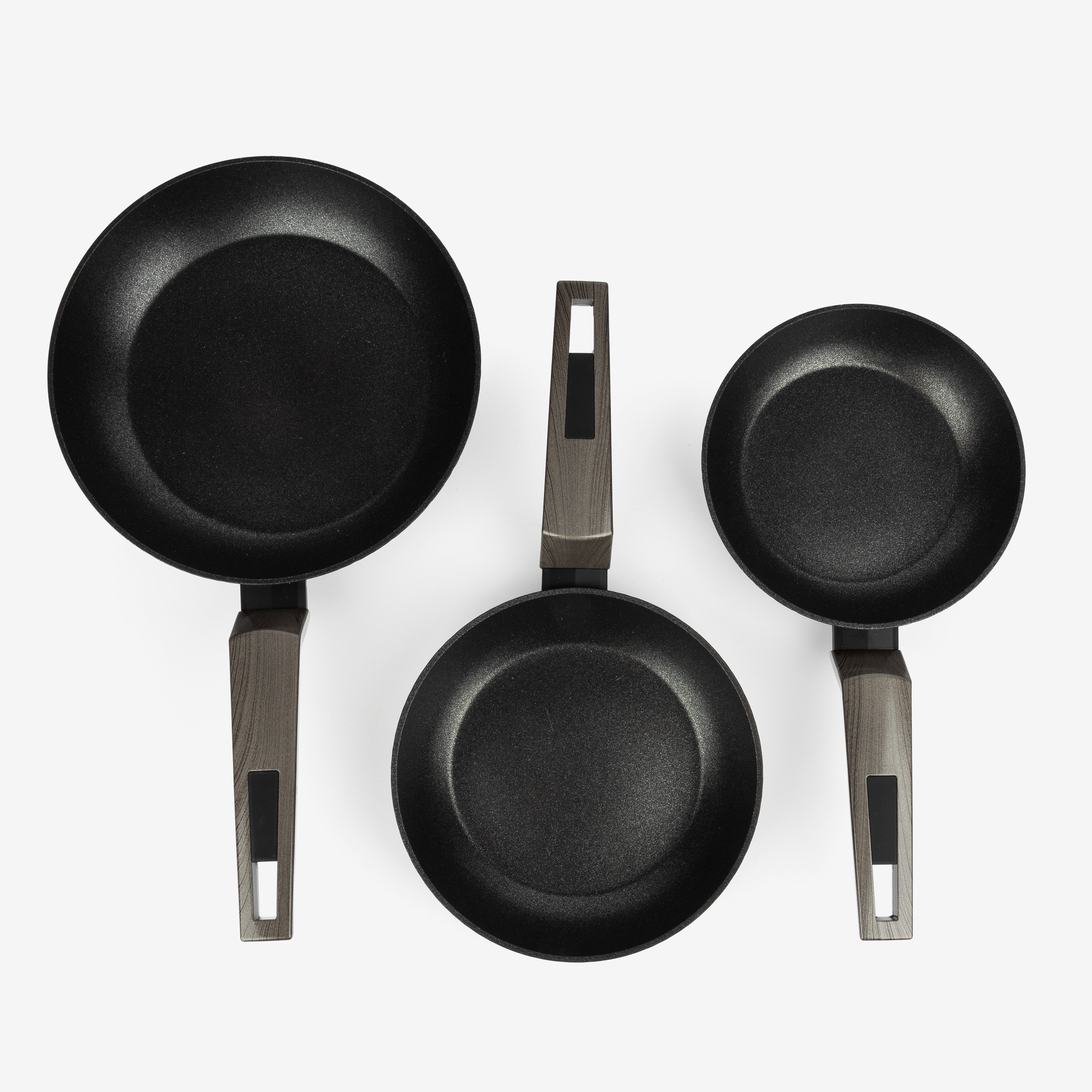 Conjunto de 3 sartenes de aluminio Ice Ø18/20/24cm