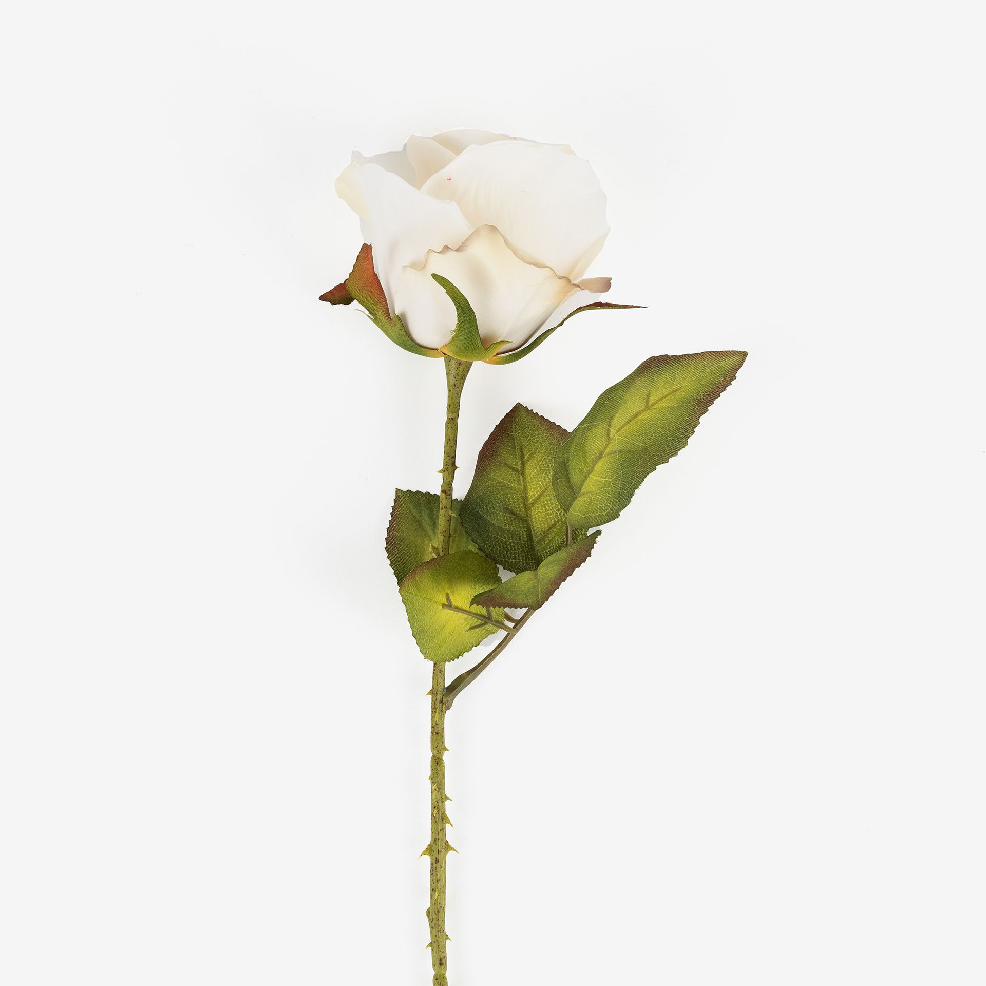 Rosa blanca artificial 50cm